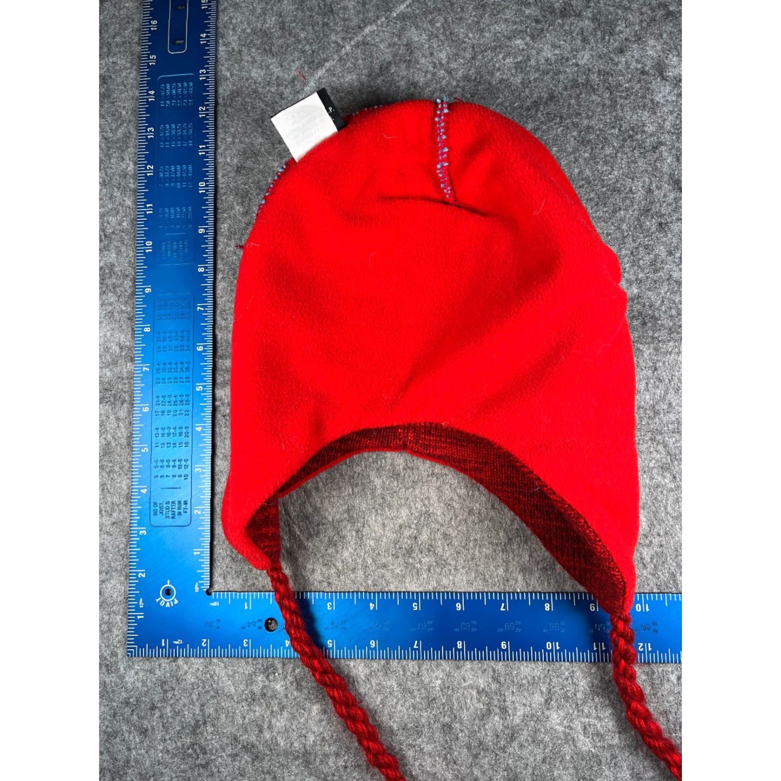 Vintage Dr. Seuss Thing 1 Beanie Hat Adult One Size Blue Red Acrylic Ear Flap Toque Tassel Size ONE SIZE - 5 Thumbnail