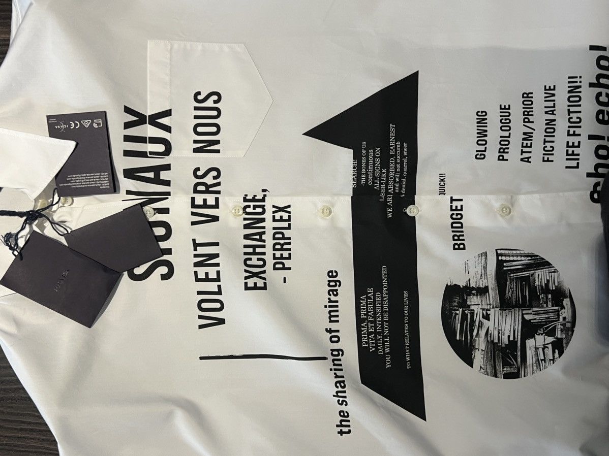 Prada PRADA SS21 Oversized Typographic Shirt Size US XL / EU 56 / 4 - 4 Thumbnail