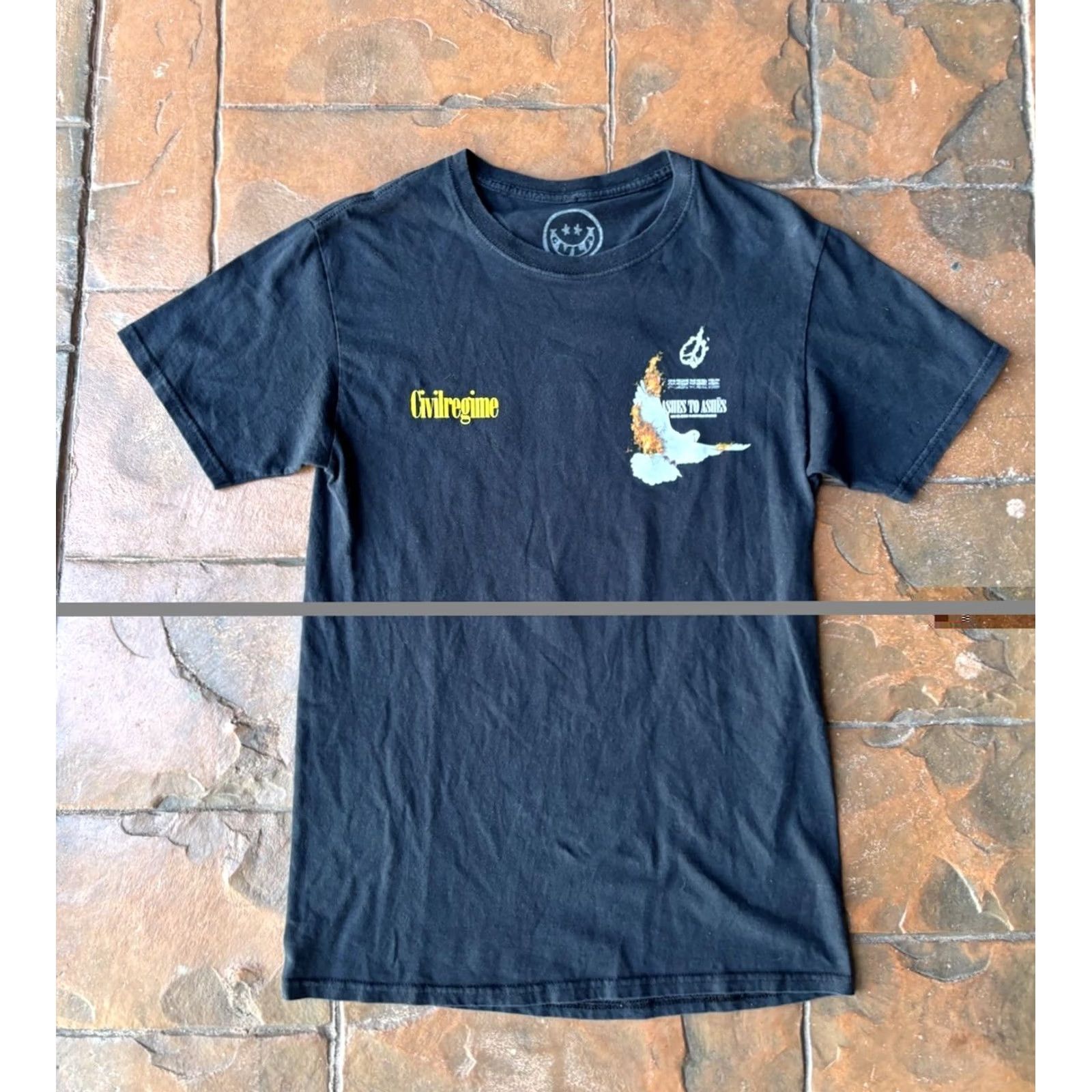 Vintage Civil Regime Life is Madness Graphic T-Shirt Mens Small Black Streetwear Size US S / EU 44-46 / 1 - 2 Thumbnail