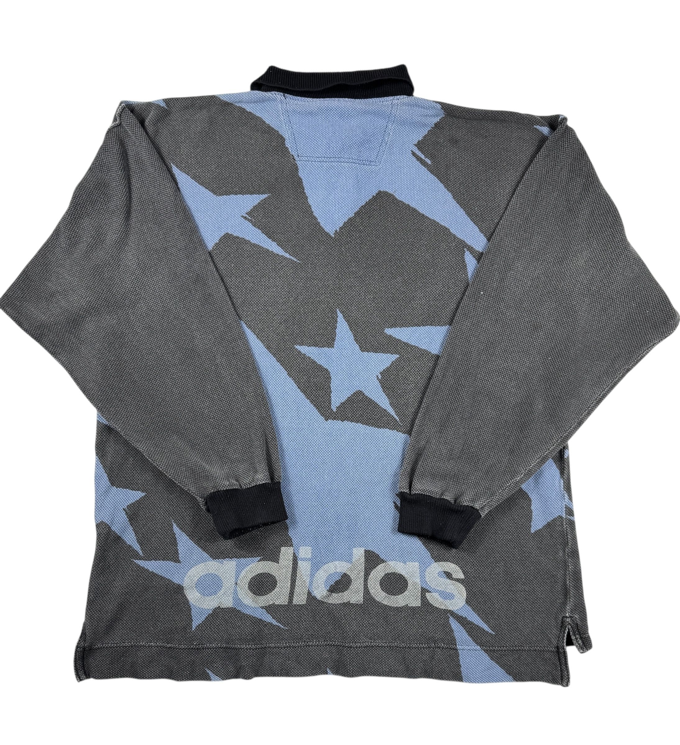 Adidas Adidas Long Sleeve Oversized Polo USA Stars Grey/Blue 90s Size US M / EU 48-50 / 2 - 4 Thumbnail