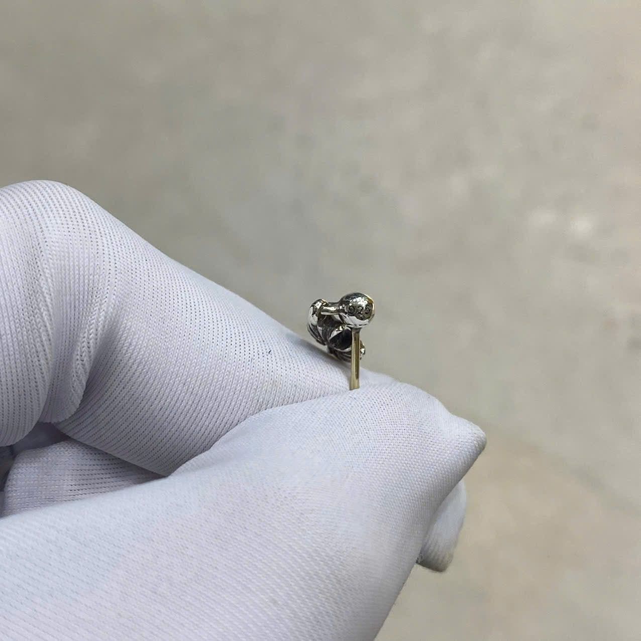 Chrome Hearts Chrome Hearts Tiny E silver diamond earring Size ONE SIZE - 2 Thumbnail