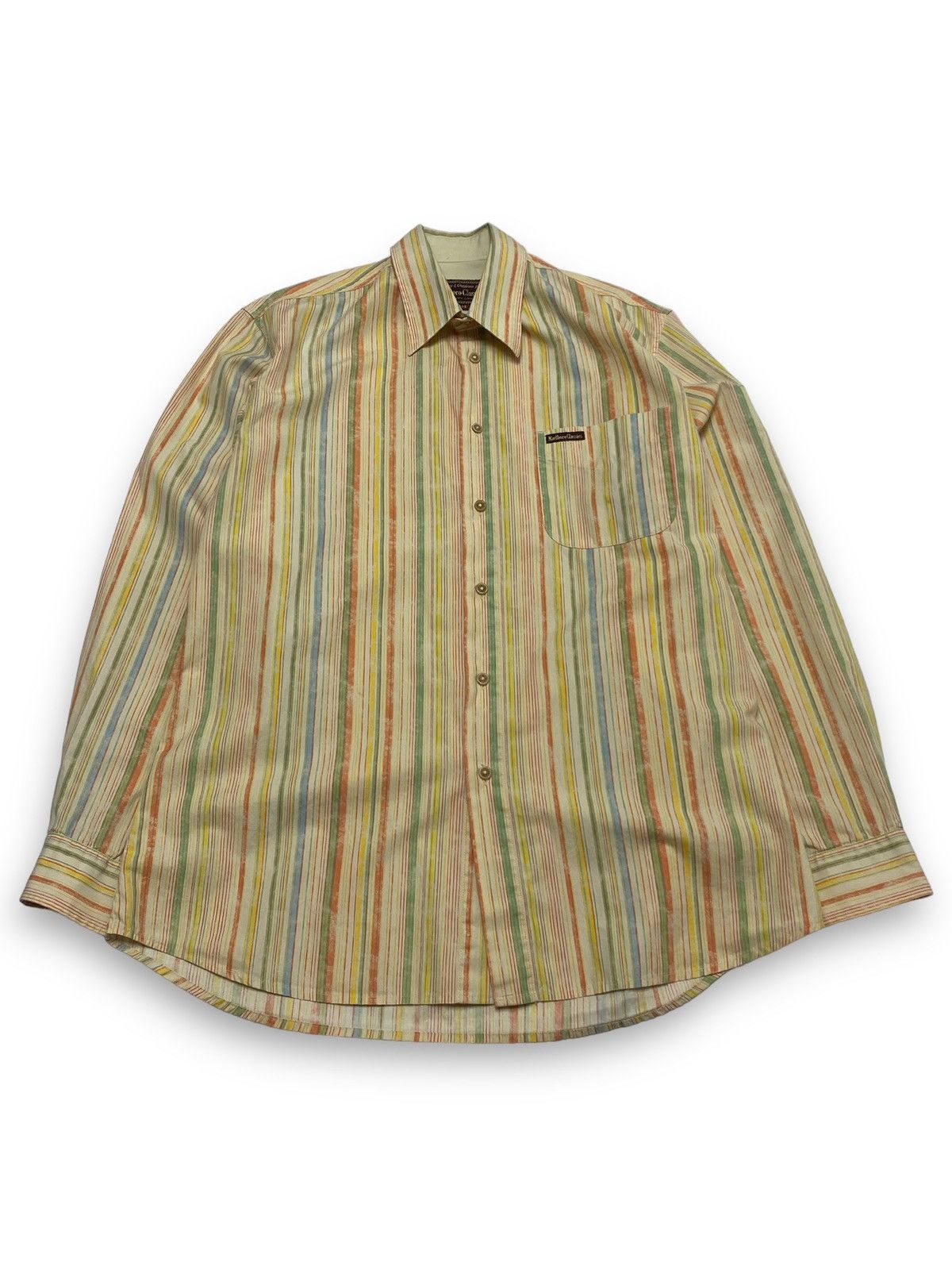 Marlboro Classics 90s Vintage MARLBORO CLASSICS Striped Multicolour Button Up Size US XL / EU 56 / 4 - 1 Thumbnail