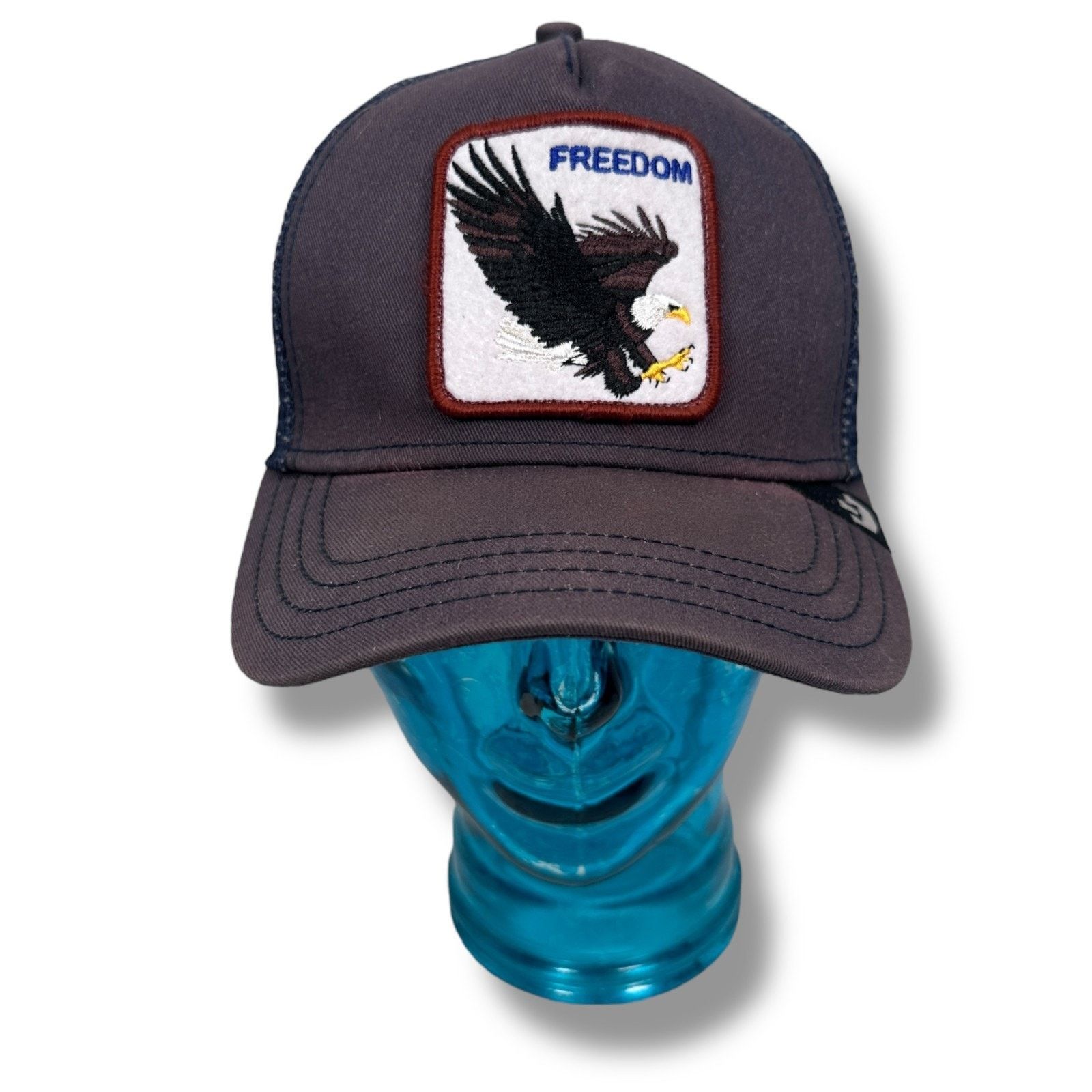 Goorin Bros. Goorin Bros The Freedom Eagle Trucker Hat Mens One Size Blue Size ONE SIZE - 1 Thumbnail