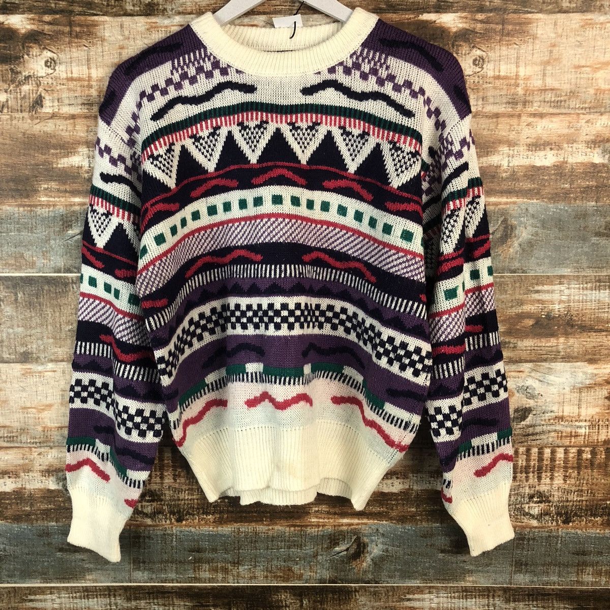 Homespun Knitwear Japan art design vintage Purple Knitwear #A2006 Size US S / EU 44-46 / 1 - 3 Thumbnail