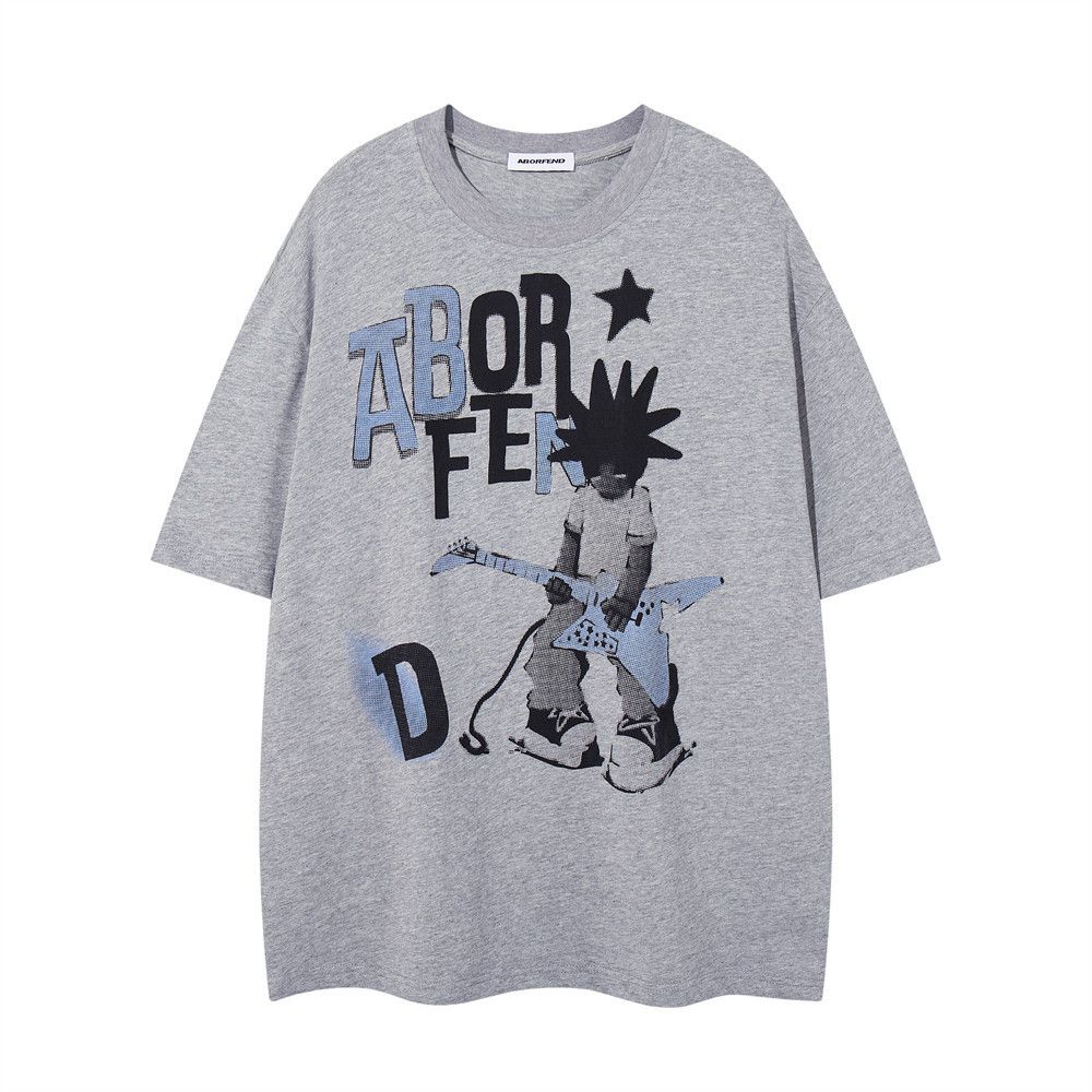 Japanese Brand Loose-Fit Cartoon Rap Graphic T-Shirt Size US M / EU 48-50 / 2 - 1 Thumbnail