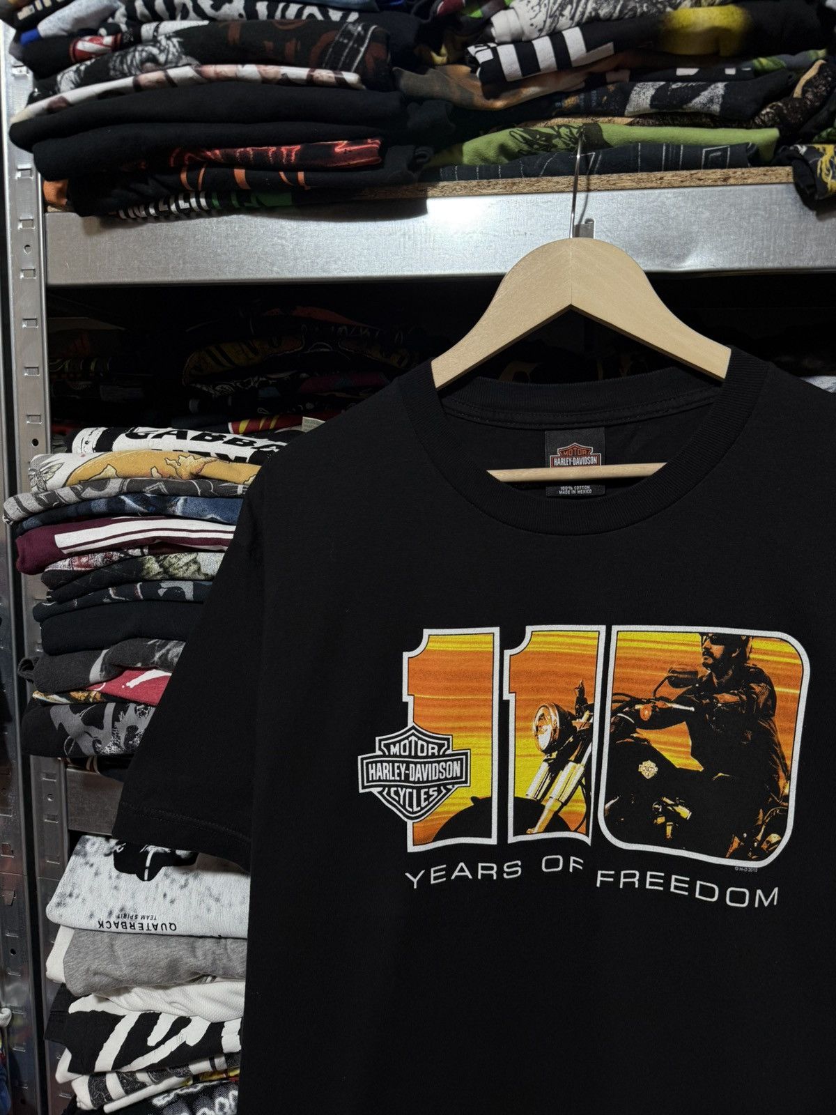 Harley Davidson Vintage 2013 Harley Davidson 110 Years Of Freedom T-Shirt Size US L / EU 52-54 / 3 - 4 Thumbnail