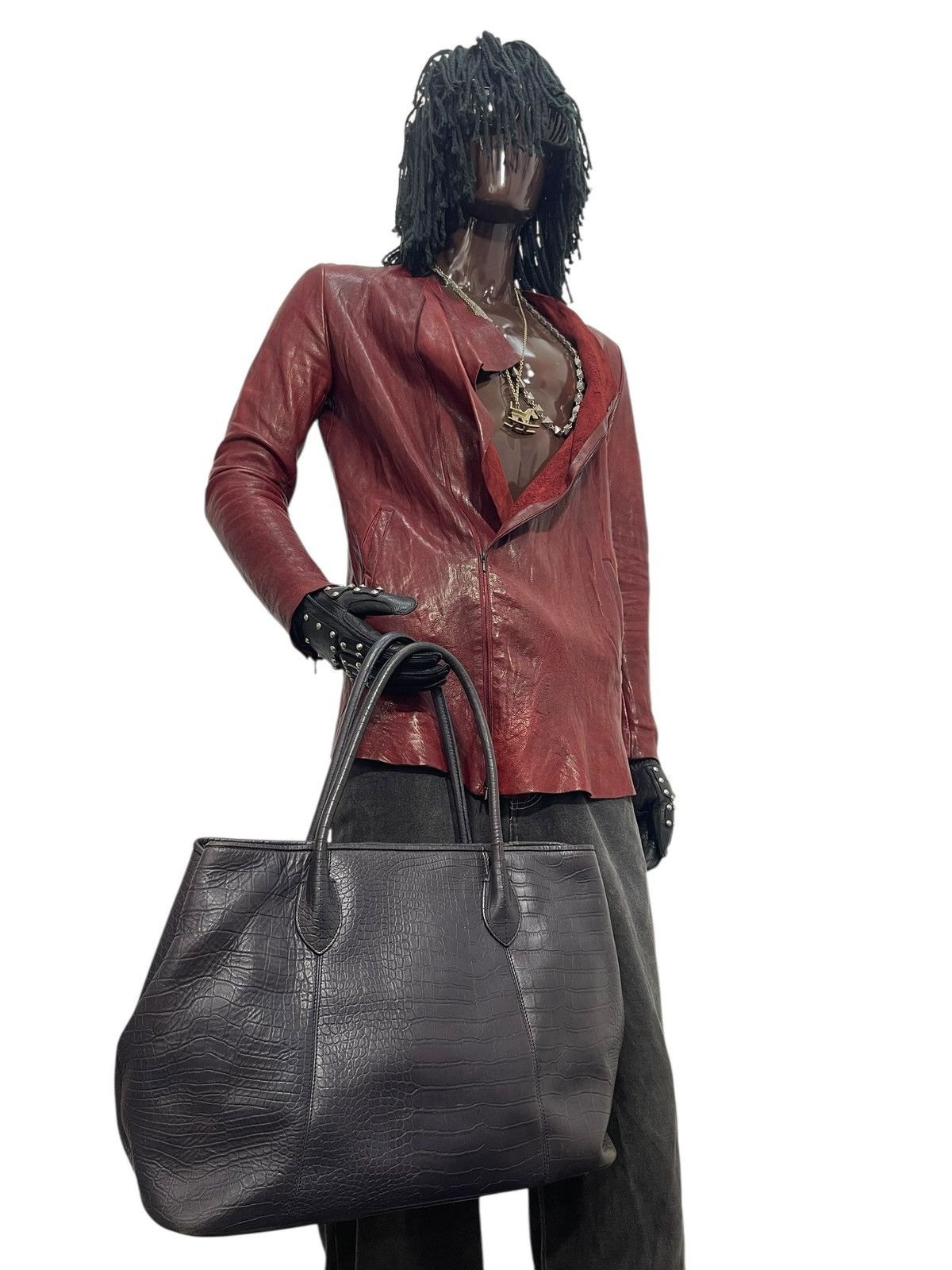 United Arrows Crocodile Embossed Leather United Arrows Tote Bag 8🟩 Size ONE SIZE - 5 Thumbnail