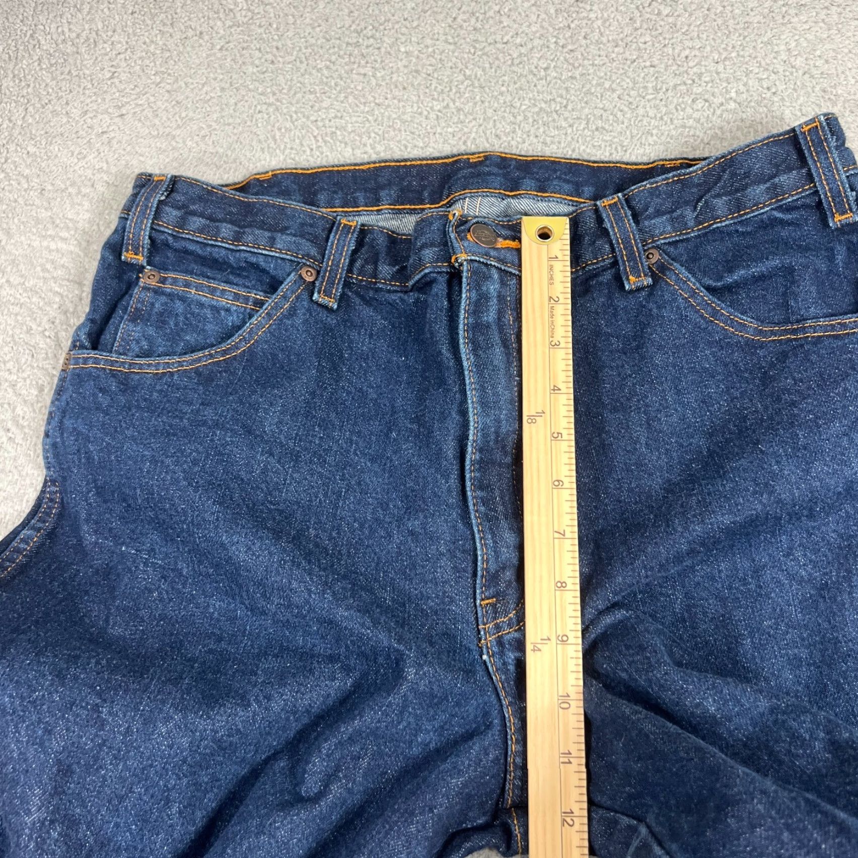 Dickies Dickies Jeans Mens 36x32 Regular Straight Denim Blue Y2K Skater Size US 36 / EU 52 - 3 Thumbnail