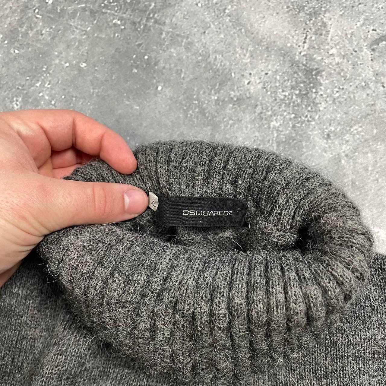Dsquared2 Dsquared2 High Neck Alpaca Sweater Jumper Gray Size XL Size US XL / EU 56 / 4 - 5 Thumbnail