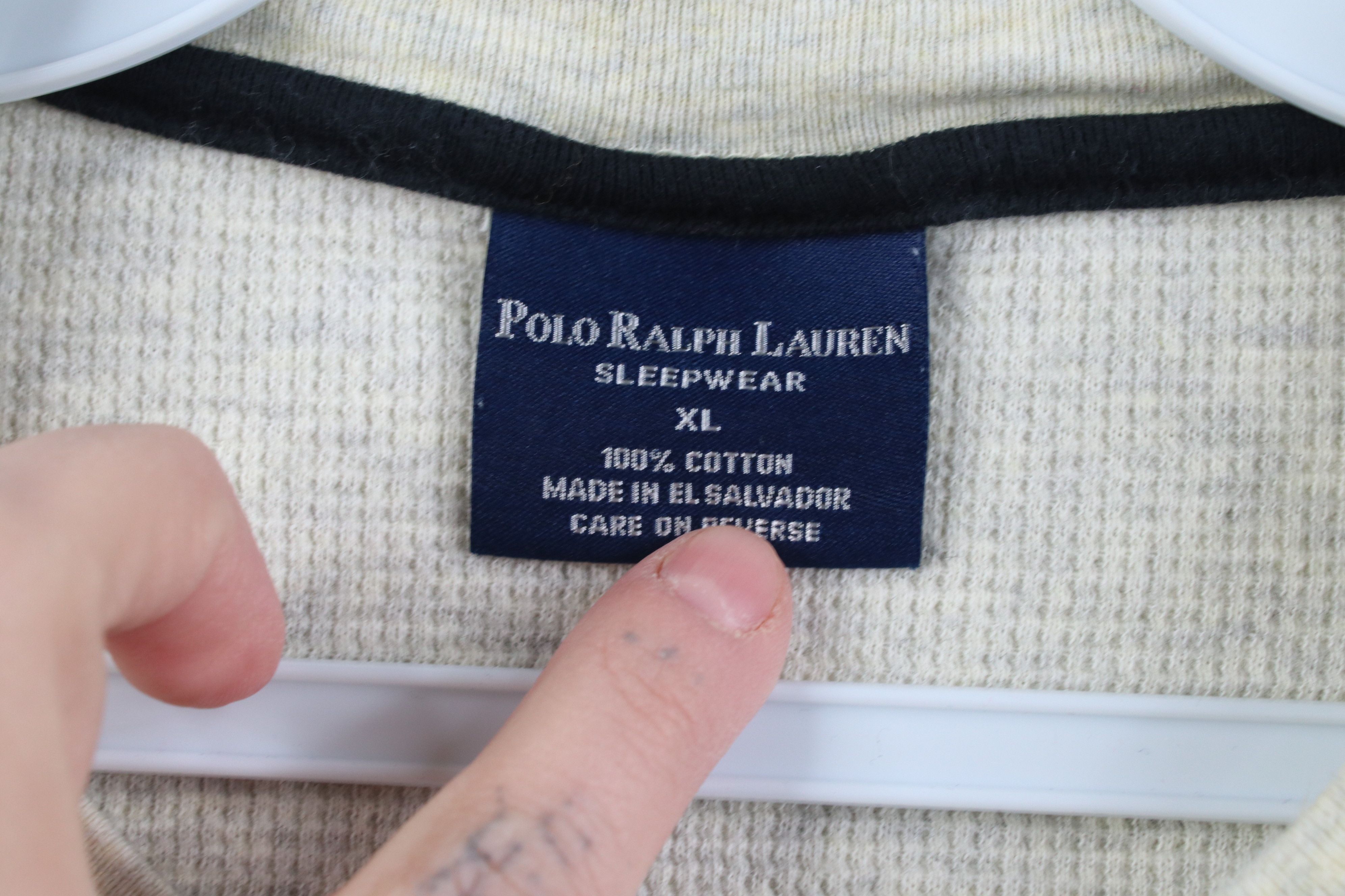 Polo Ralph Lauren Vintage 90s Y2K Ralph Lauren Knit Long Sleeve T-Shirt Gray Size US XL / EU 56 / 4 - 5 Thumbnail