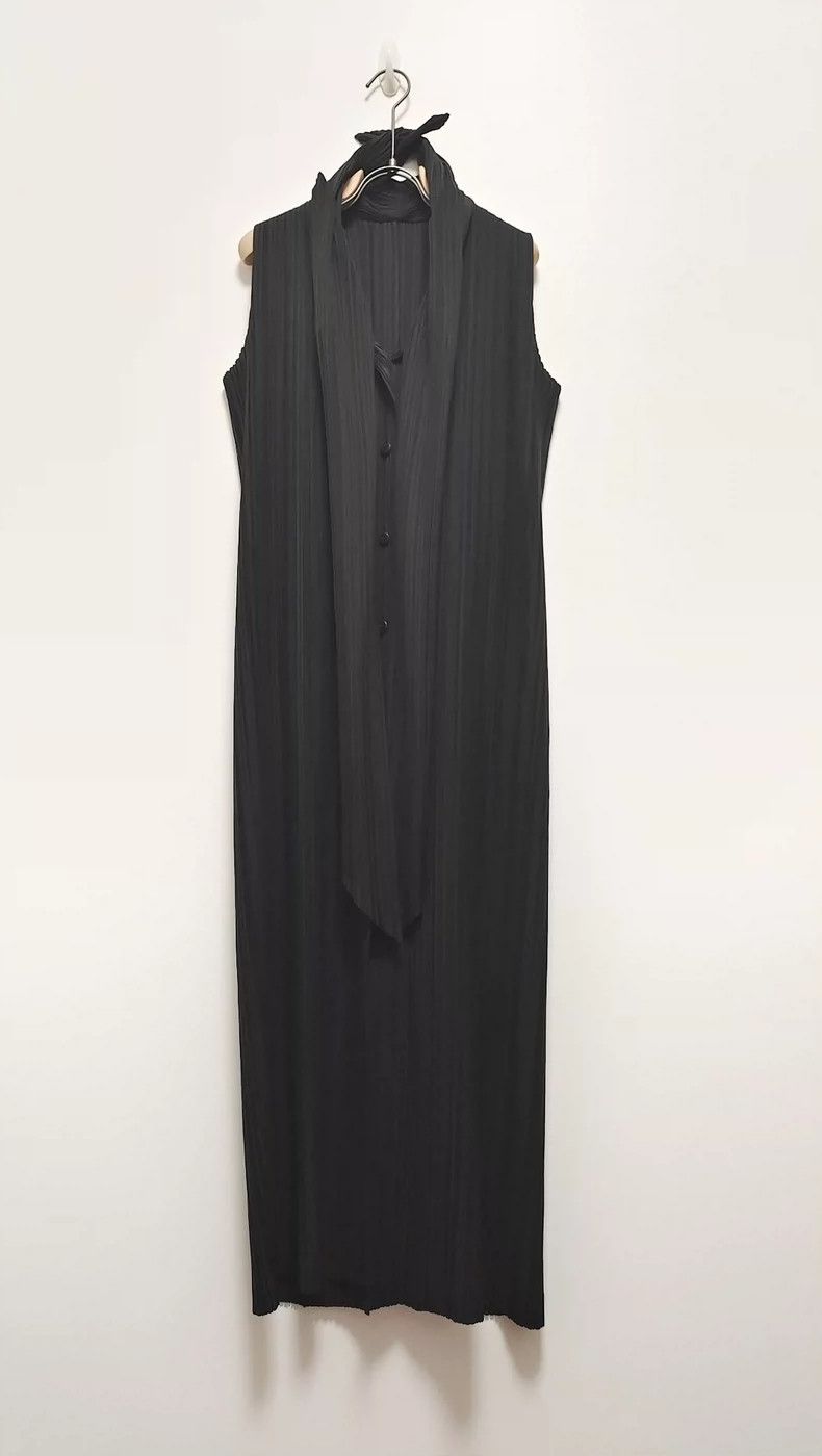 Issey Miyake Issey Miyake size:3 Black long ribbon cardigan dress Size L / US 10 / IT 46 - 5 Thumbnail