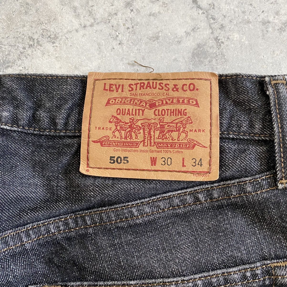 Levi's Vintage 90’s Levis 505 Washed Black Denim Jeans Size US 30 / EU 46 - 23 Thumbnail