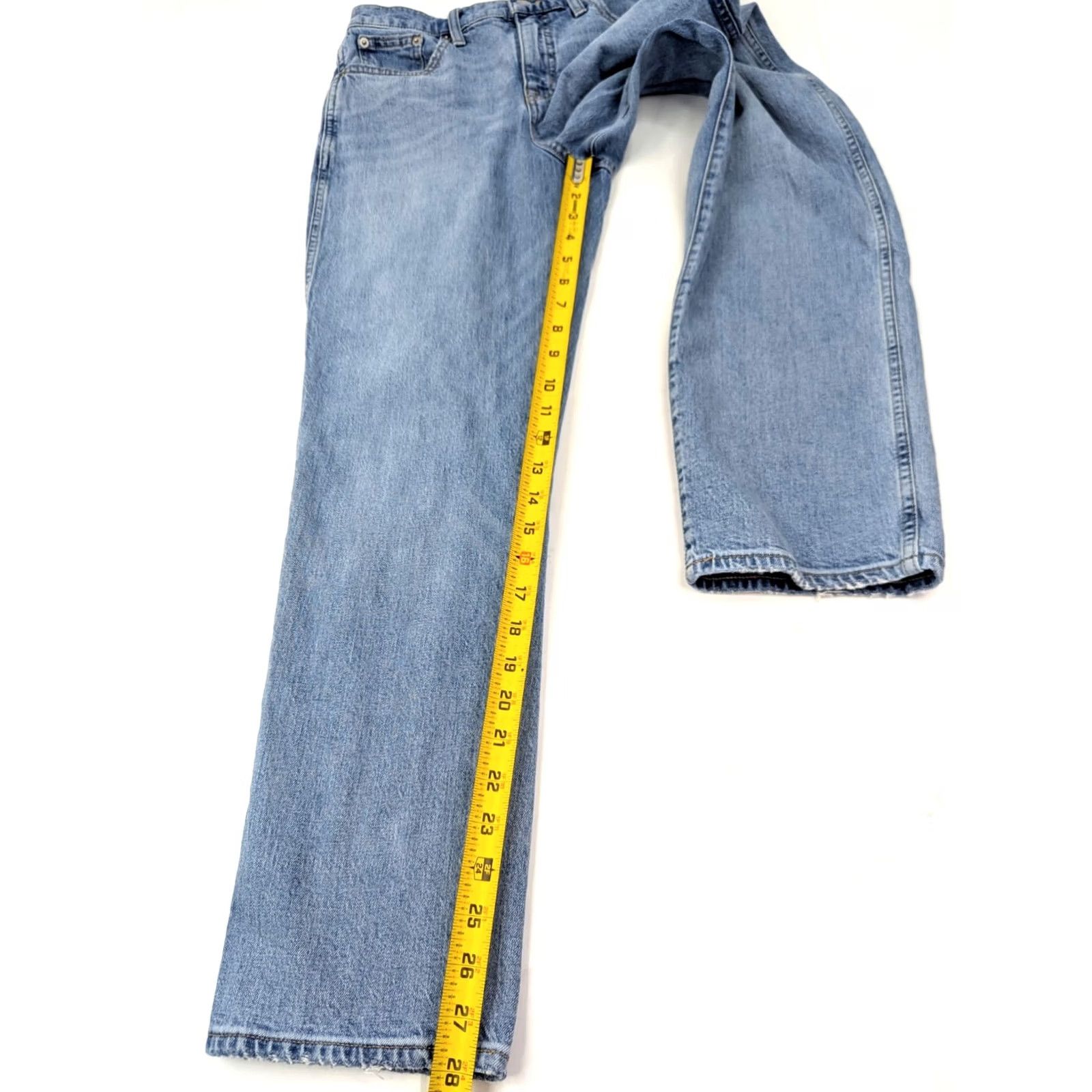 J.Crew J.CREW Classic High Rise Jeans Women Light Wash 30x28 Button Zip Stretch Straight Vintage: No 11/30 34 Regular Jeans Womens Size 24" / US 00 / IT 34 - 4 Thumbnail