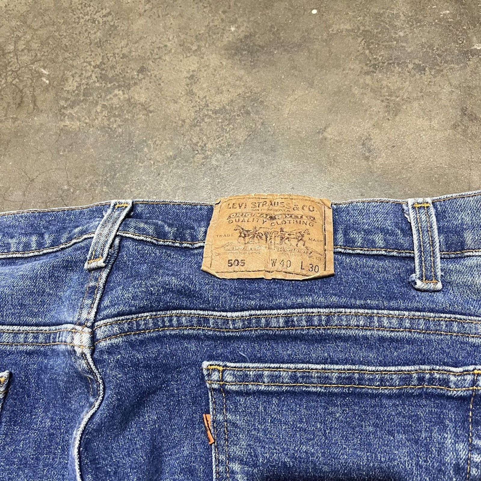 Levi's × Vintage Vintage 90s Levi's 505 Blue Regular Fit Jeans 36x30 Size US 36 / EU 52 - 3 Thumbnail
