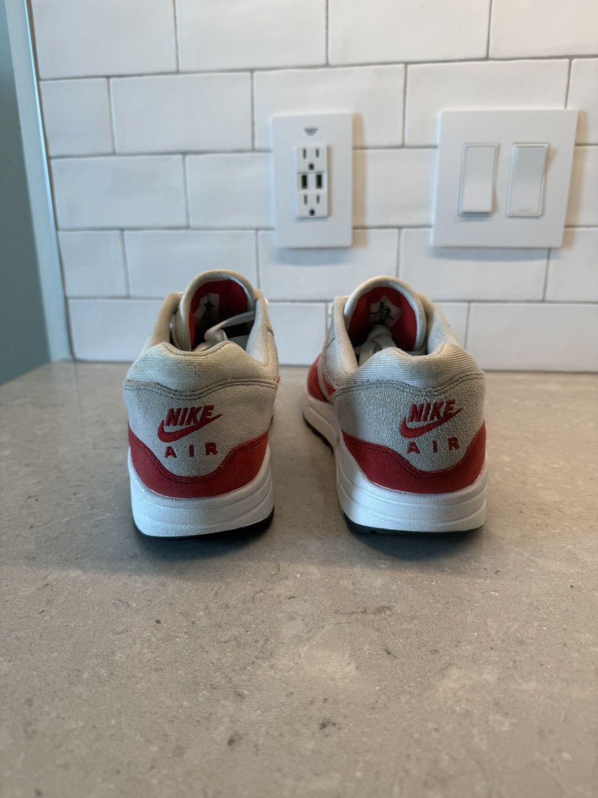 Nike Size 10 - Nike Air Max 1 OG Anniversary Red Size US 10 / EU 43 - 3 Thumbnail