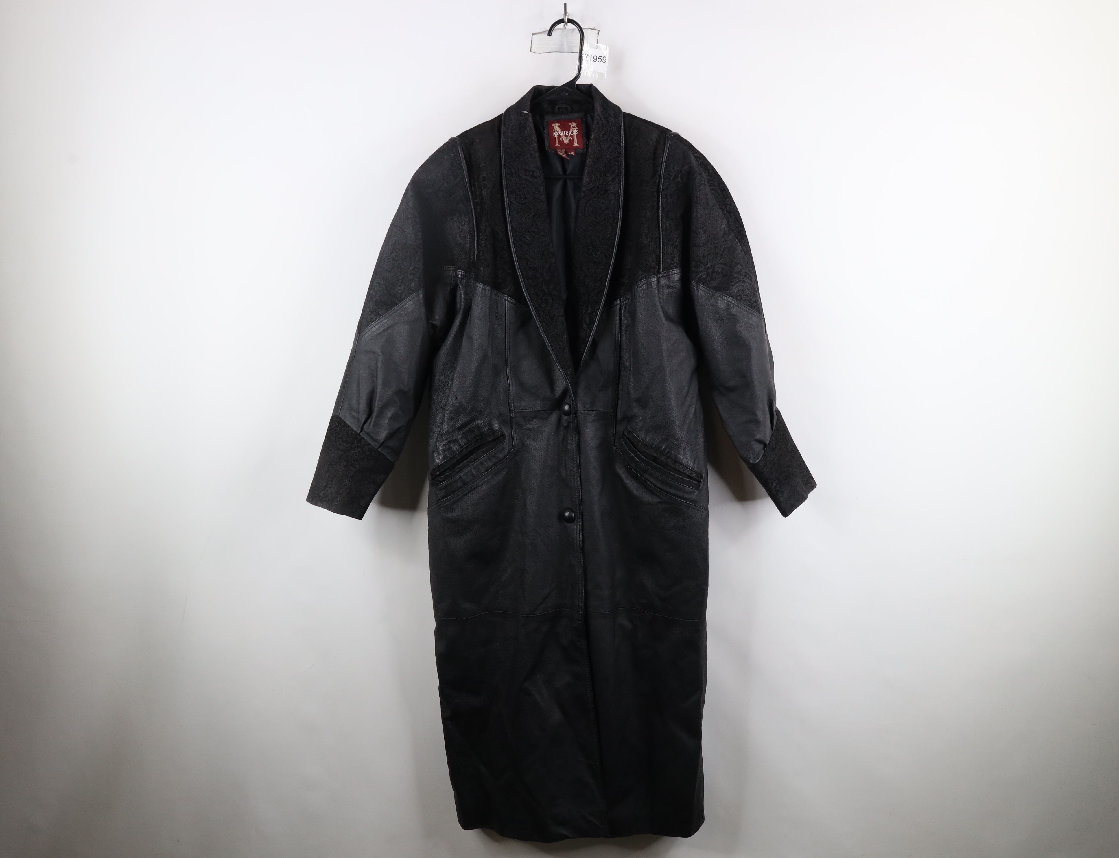 Vintage Vintage 90s Streetwear Goth Leather Full Length Jacket Size L / US 10 / IT 46 - 1 Thumbnail