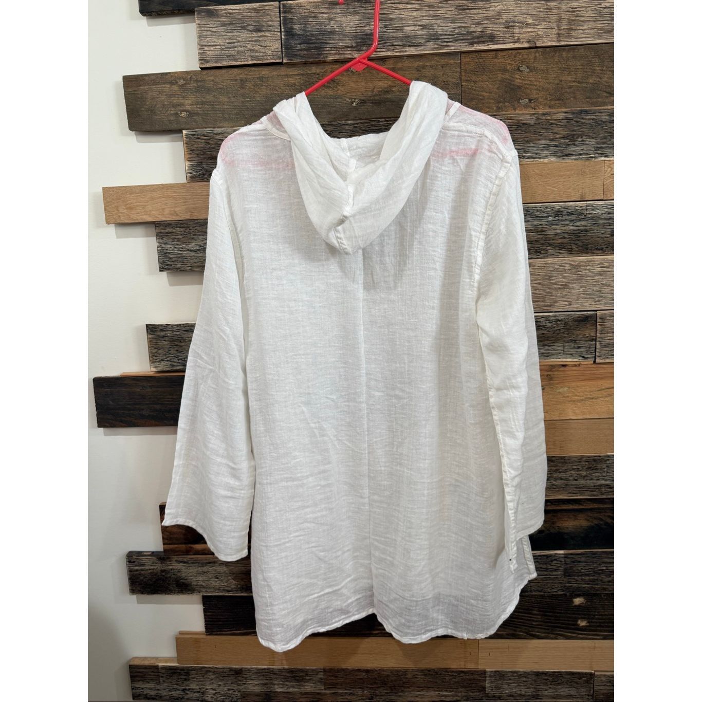 FLAX Flax NWOT white linen/cotton hoodie size Medium Size M / US 6-8 / IT 42-44 - 3 Thumbnail