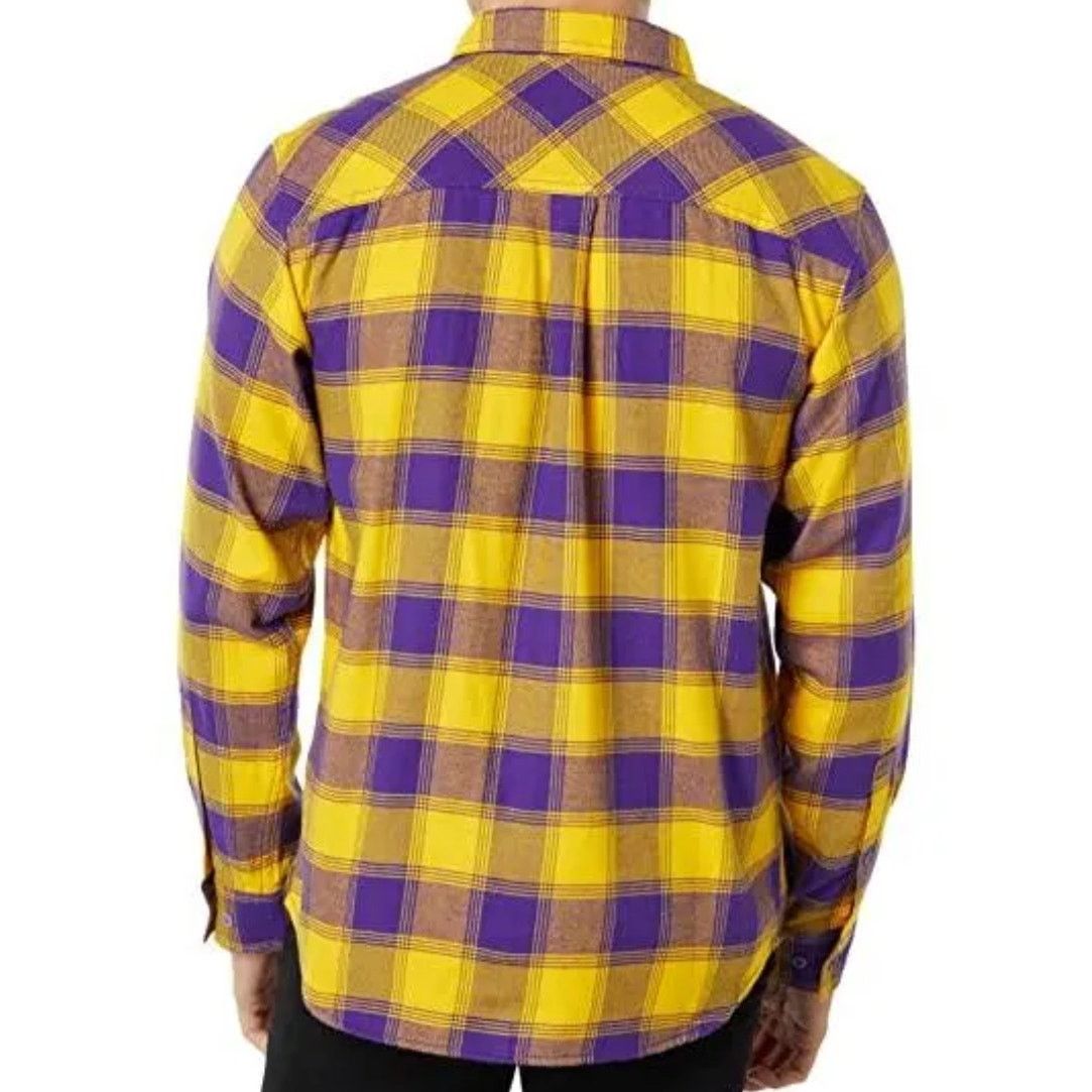 Columbia LSU Tigers Columbia Purple Gold XM7232-515 Flannel Shirt XL Size US XL / EU 56 / 4 - 4 Thumbnail