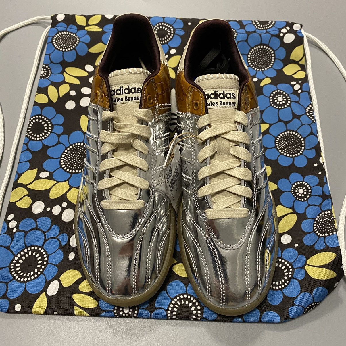 Adidas  Wales Bonner US 11 Wales Bonner x Adidas Samba Metallic Silver  IH5777 | Grailed
