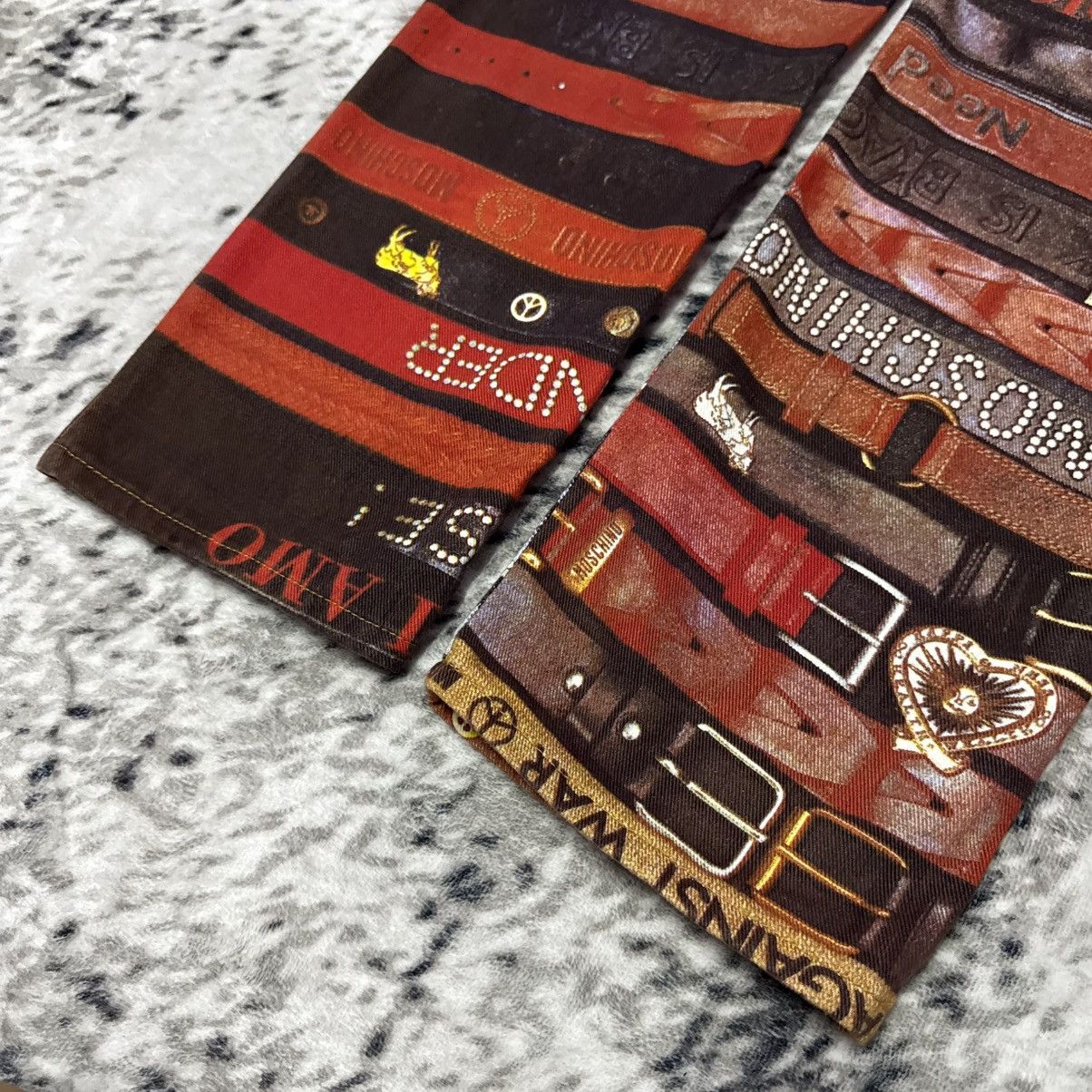 Moschino Archive 90s Moschino Trompe L’Oiel All Type Belt Denim Pants Size US 32 / EU 48 - 12 Thumbnail