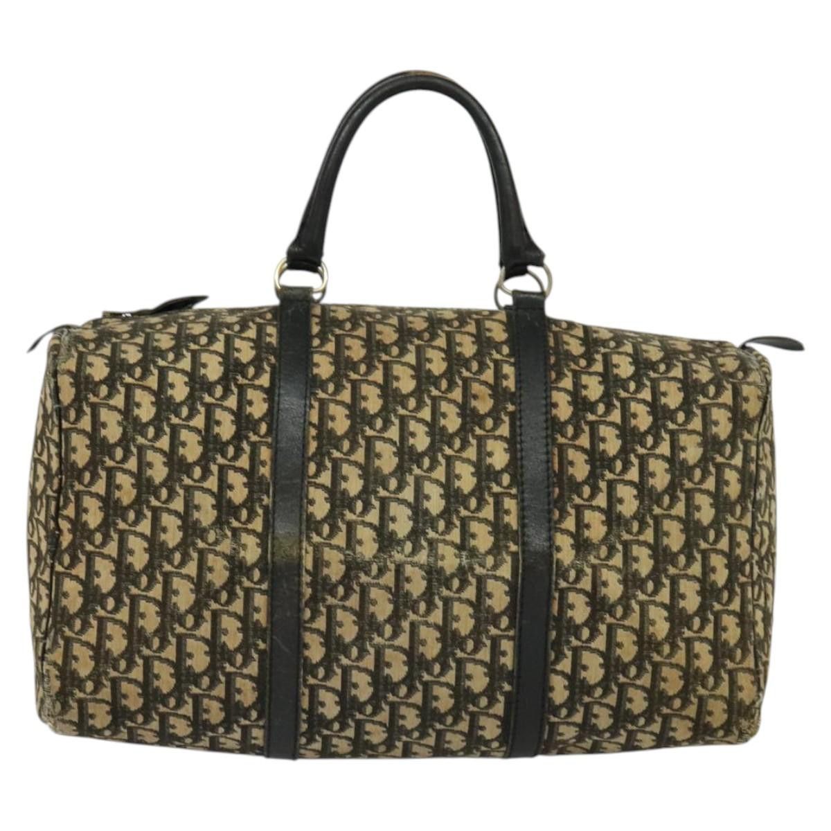 Dior DIOR Trotter Canvas Boston Bag Navy Gold Size ONE SIZE - 2 Thumbnail