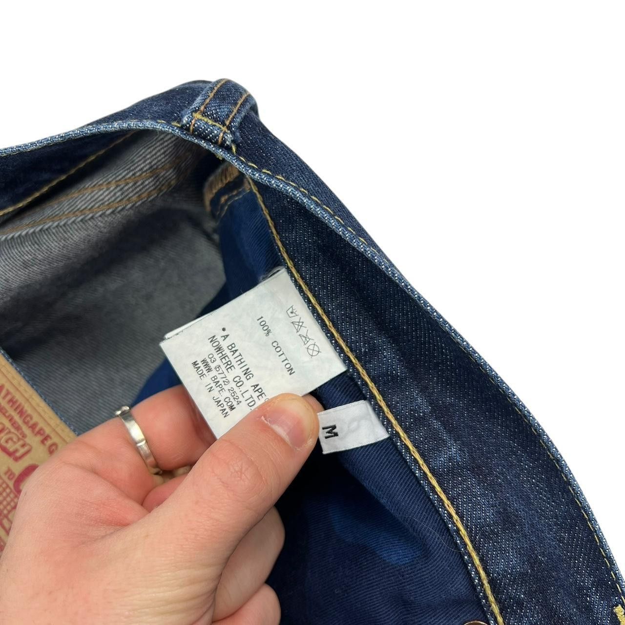 Bape Vintage Bape Embroidered Ape Head Denim Jeans - Waist: 34” Size US 34 / EU 50 - 6 Thumbnail