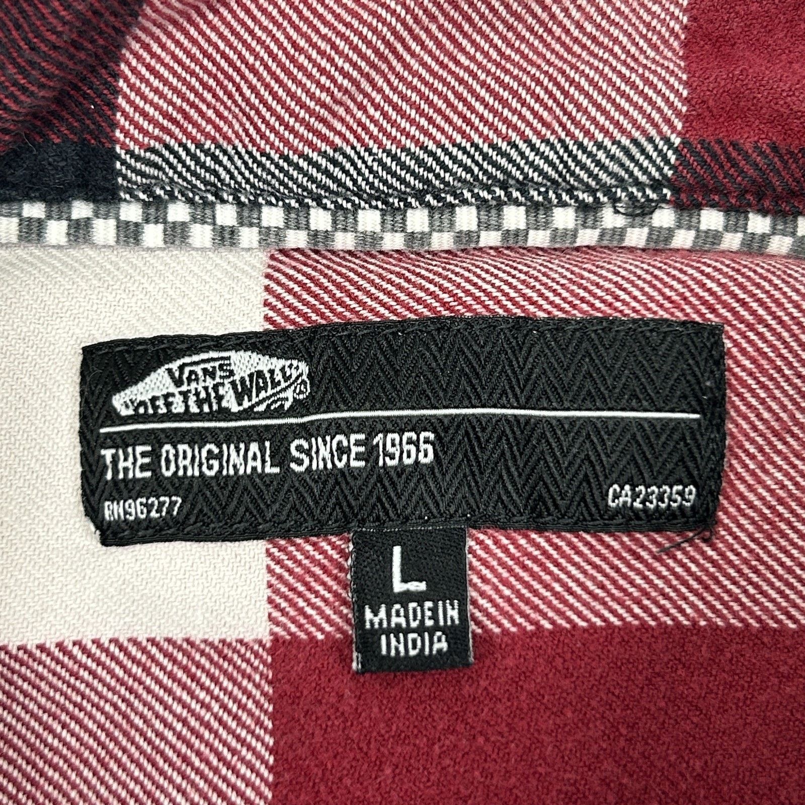 Vans Vans Flannel Button Front Shirt Red Check Plaid Skater Large Size US L / EU 52-54 / 3 - 5 Thumbnail