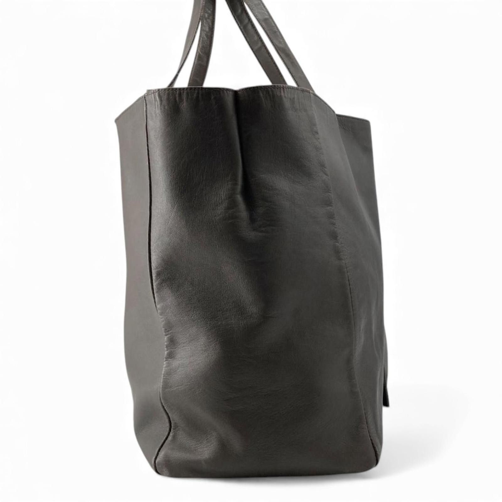 Saint Laurent Paris Saint Laurent - Grey Leather Tote Bag Pouch Size ONE SIZE - 4 Thumbnail