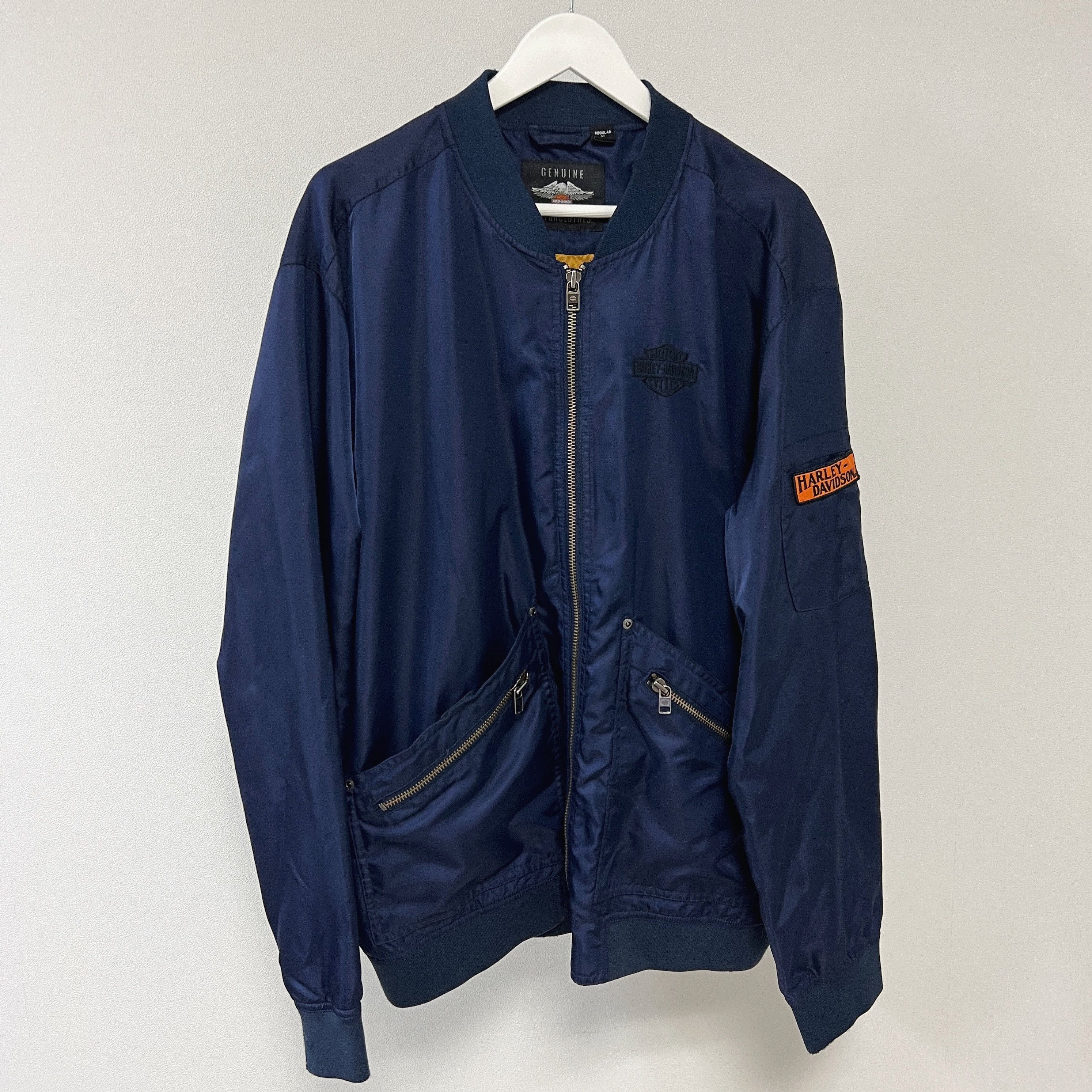 Harley Davidson Harley Davidson MA-1 Nylon Bomber Jacket Blue Size US XL / EU 56 / 4 - 1 Thumbnail
