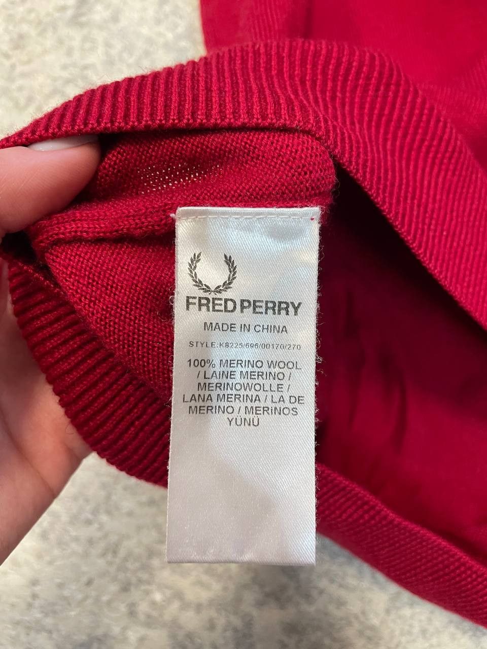 Fred Perry Fred Perry Merino Wool Sweater Laurel Wreath Logo Jumper Men Size US M / EU 48-50 / 2 - 13 Thumbnail