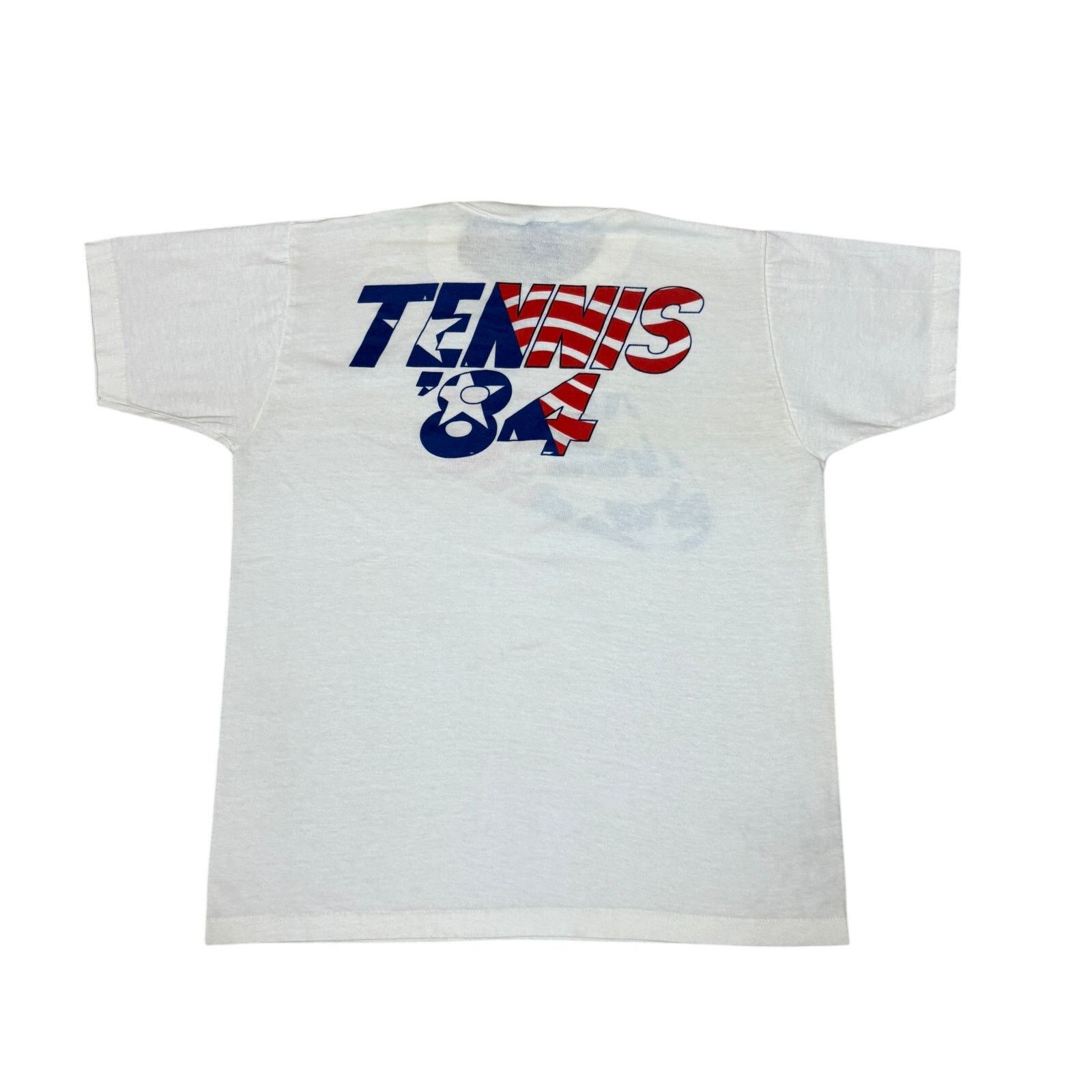 Nike Vintage 80s Nike McEnroe T Shirt Men's Large Tennis 84 Court Size US L / EU 52-54 / 3 - 1 Thumbnail
