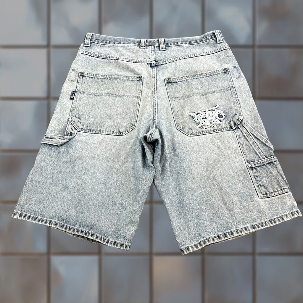 Southpole Southpole Mens Denim Shorts Carpenter Y2K Baggy 34 Blue VTG Streetwear HipHop Cargo 5-Pocket Design Relaxed Mens Regular Blue Size US 34 / EU 50 - 1 Thumbnail