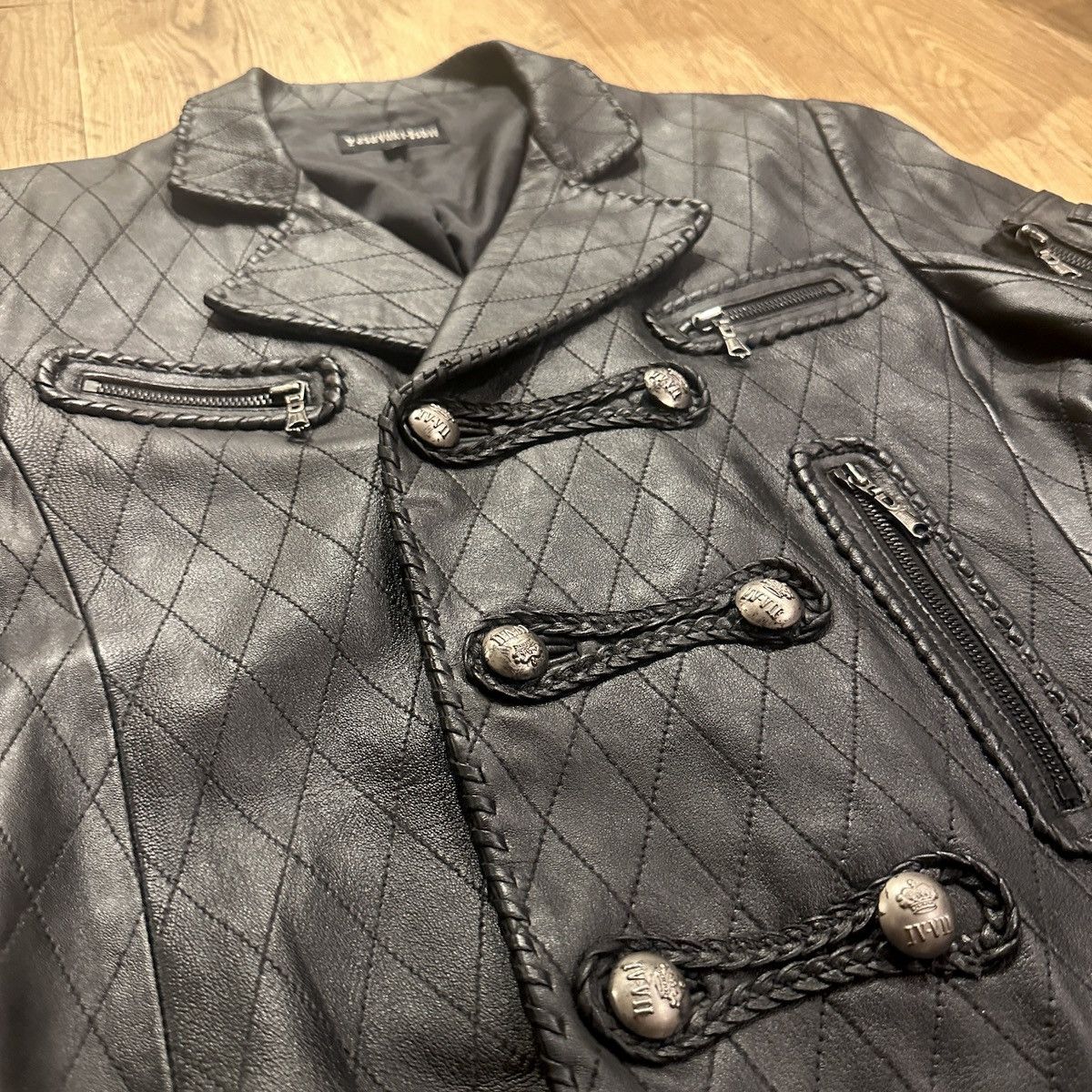 Yasuyuki Ishii Yasuyuki ishii Quilted Leather Napoleon Jacket AW12 Size US M / EU 48-50 / 2 - 6 Thumbnail