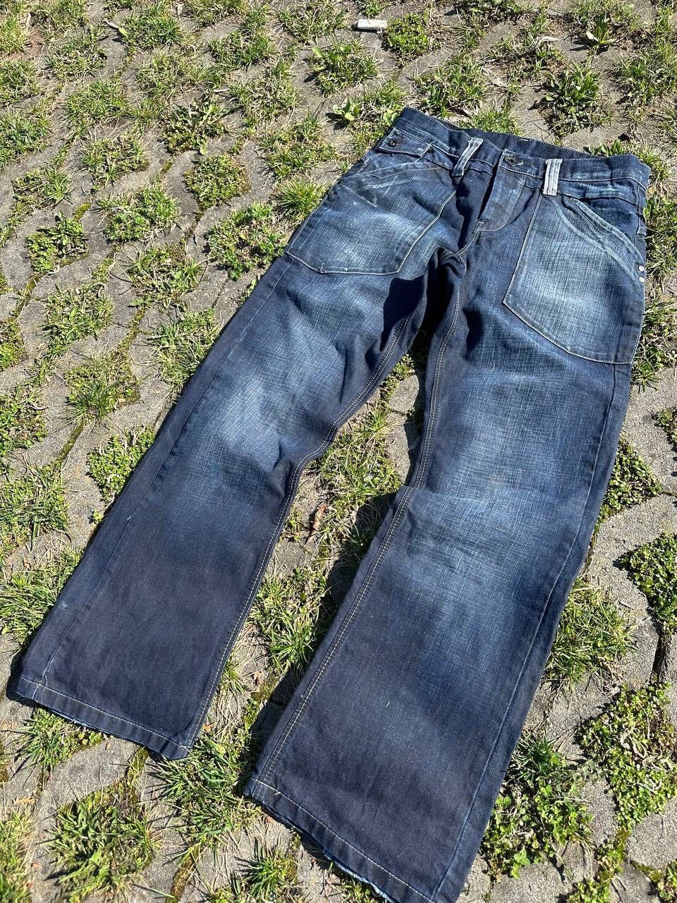 Japanese Brand Crazy Vintage Japan Y2K Flare Jeans Size US 32 / EU 48 - 4 Thumbnail