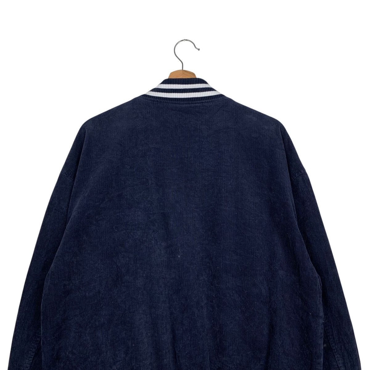 Japanese Brand PSO Brand Blue Black Corduroy Varsity Jacket #1846-C80 Size US M / EU 48-50 / 2 - 8 Thumbnail