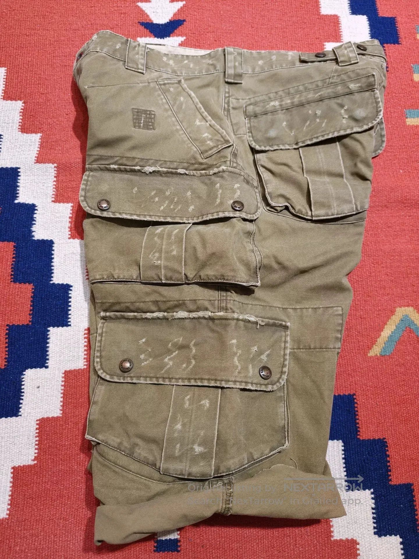 Ralph Lauren Blue Label Ralph Lauren RRL Waxed Cargo Shorts. Size US 33 - 4 Thumbnail
