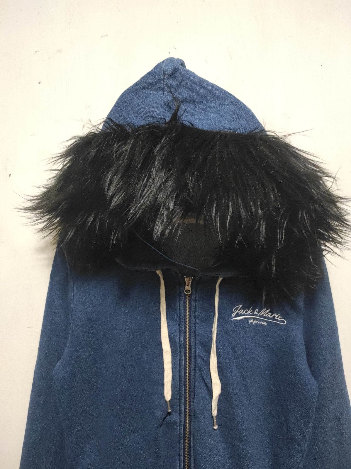 Japanese Brand Jack & Marie denim double zip fur hoodie ifsix LGB style Size US S / EU 44-46 / 1 - 9 Thumbnail