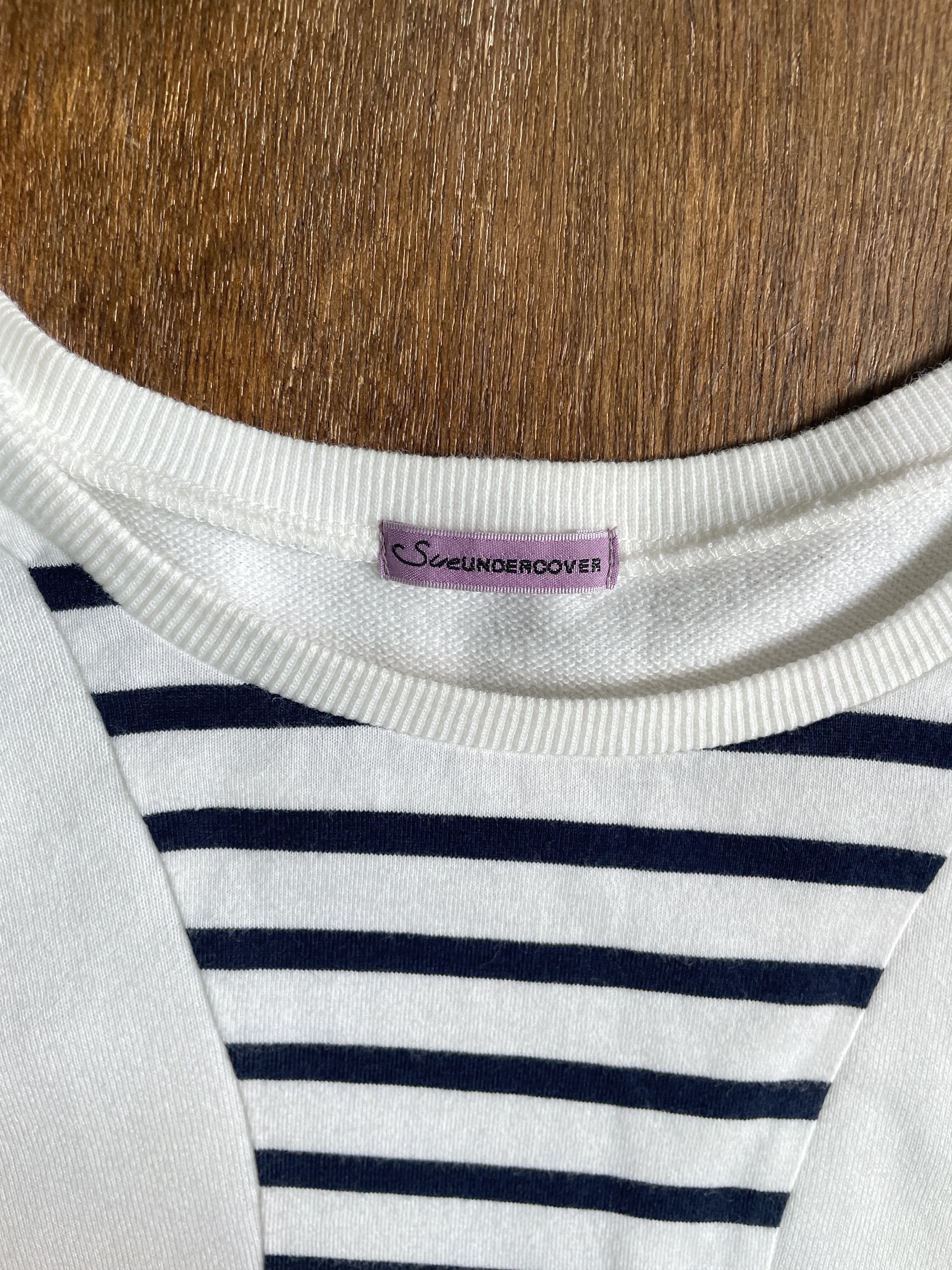 Undercover Sue Undercover Layered Stripe Panel Short Sleeve Top White Size US M / EU 48-50 / 2 - 3 Thumbnail