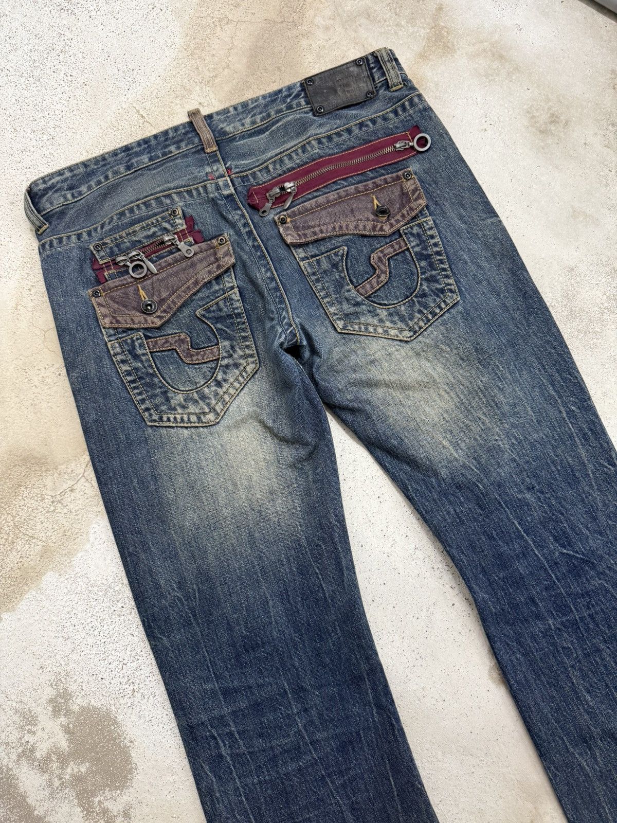semanticdesign Semanticdesign Japanese Mudwash Studded Flare Denim Pants Size US 35 - 14 Thumbnail