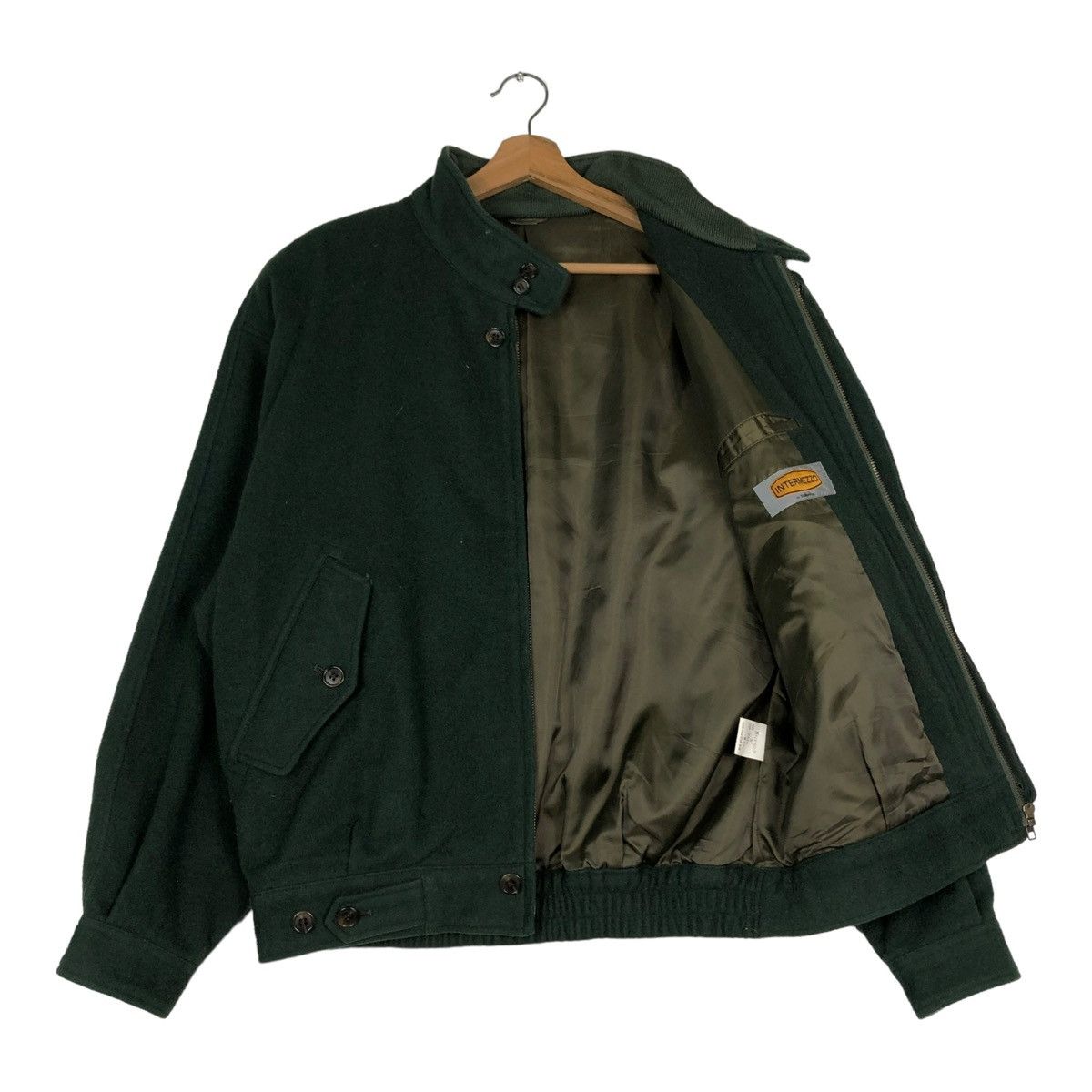 Vintage 🔥VINTAGE WOOL BOMBER JACKET INTERMEZZO JAPAN MADE Size US L / EU 52-54 / 3 - 11 Thumbnail