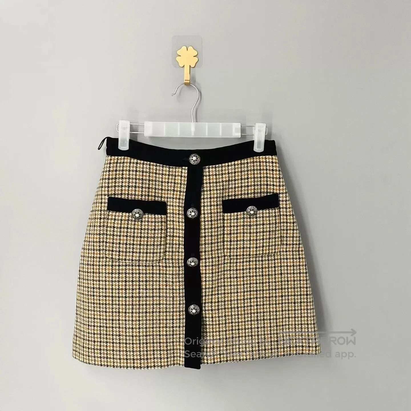 Miu Miu Miu Miu Wool Houndstooth Short Skirt. Size 41" - 1 Thumbnail