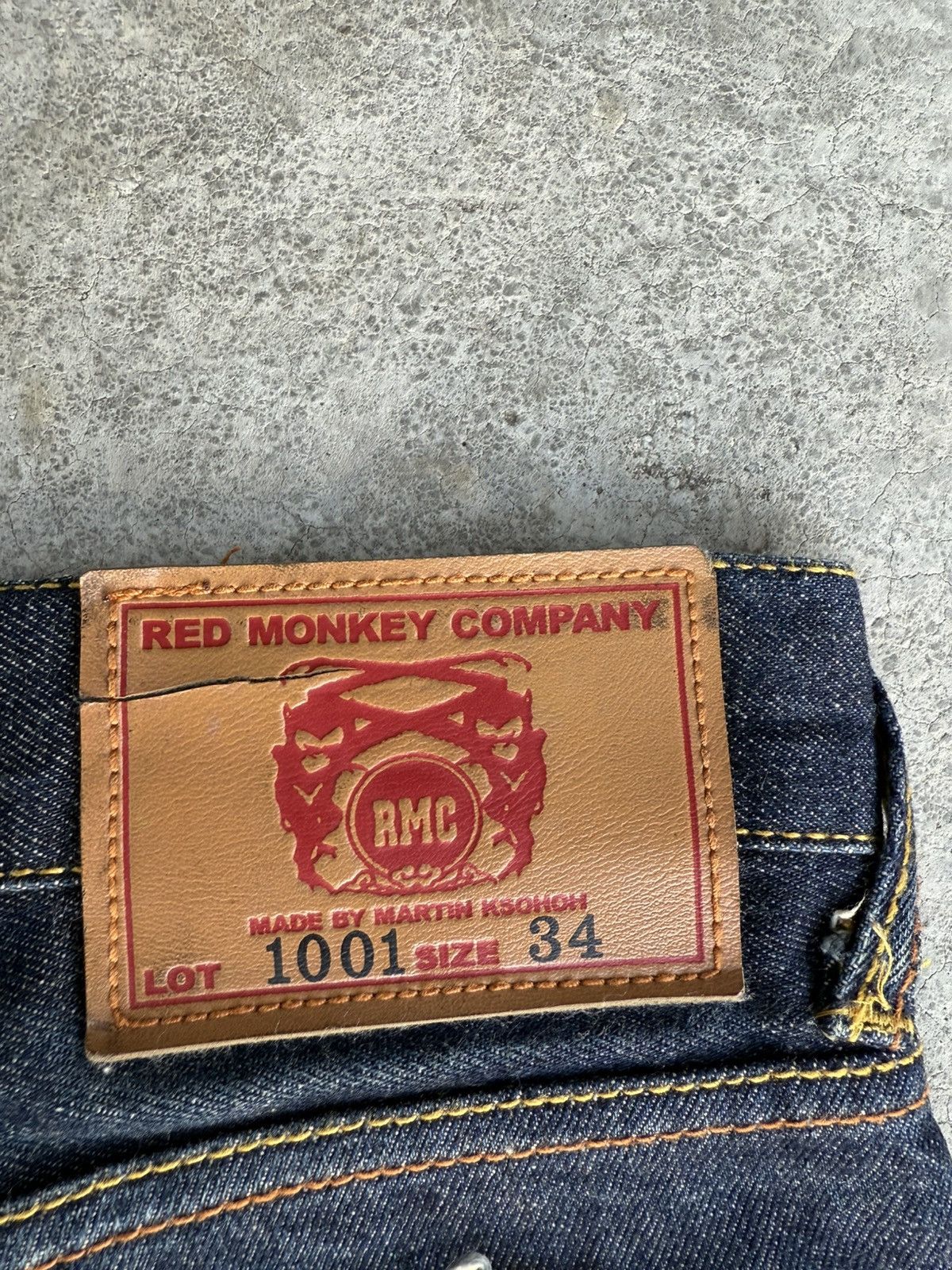 RMC Jeans Red Monkey Company Embroidered Jeans Distressed Jeans Size US 34 / EU 50 - 18 Thumbnail