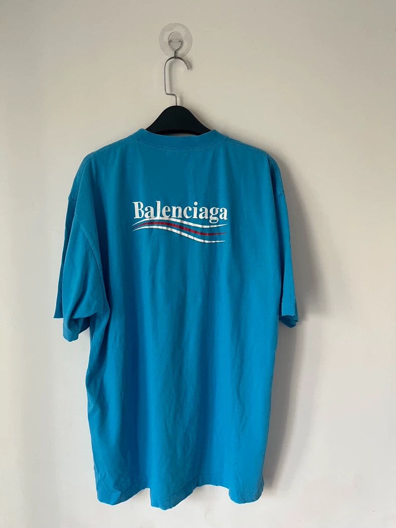Balenciaga Balenciaga Lake blue coke short sleeve T-shirt Size US XXS / EU 40 - 2 Thumbnail