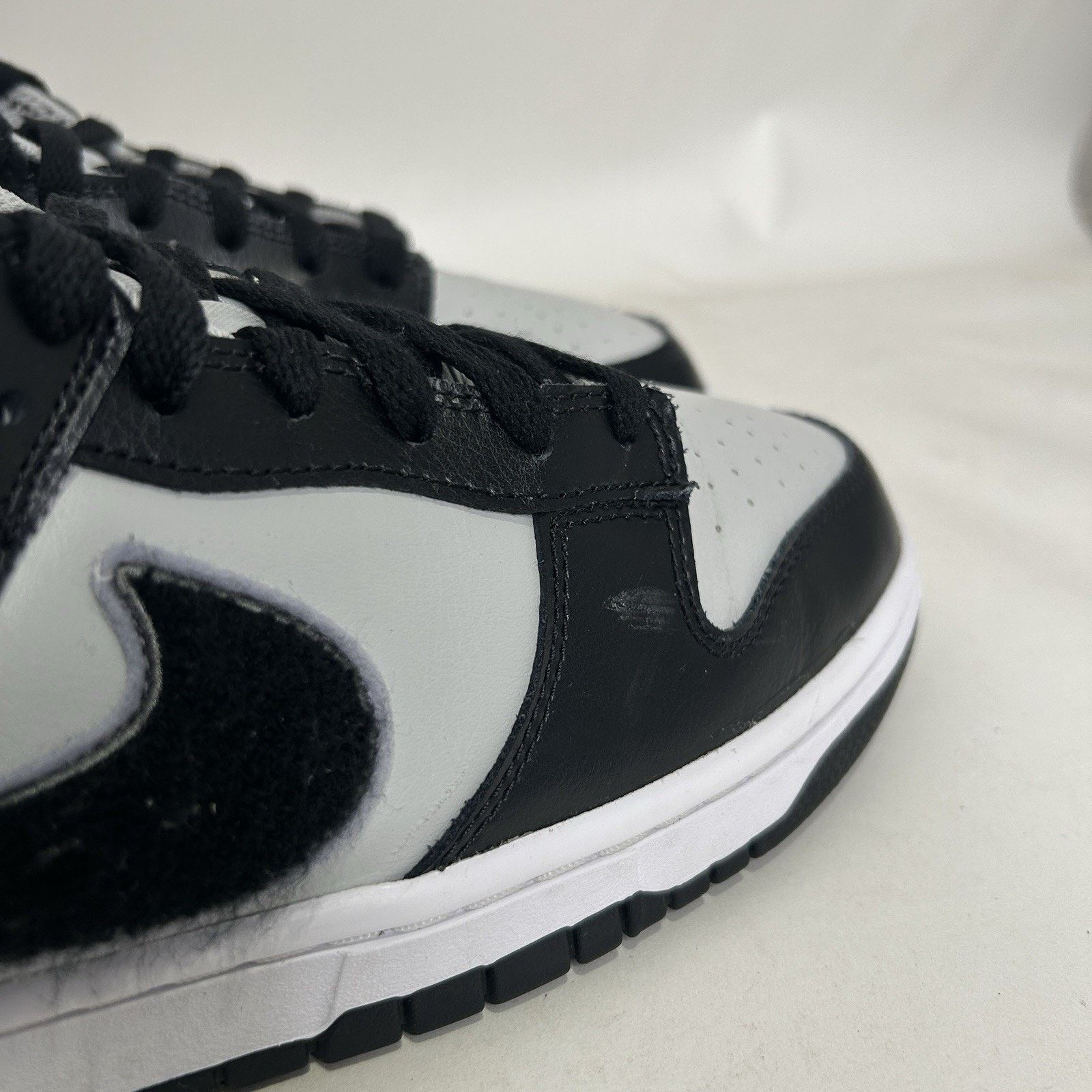 Nike Nike Dunk Low Retro Chenille Swoosh “Black Grey” Size US 10.5 / EU 43-44 - 8 Thumbnail