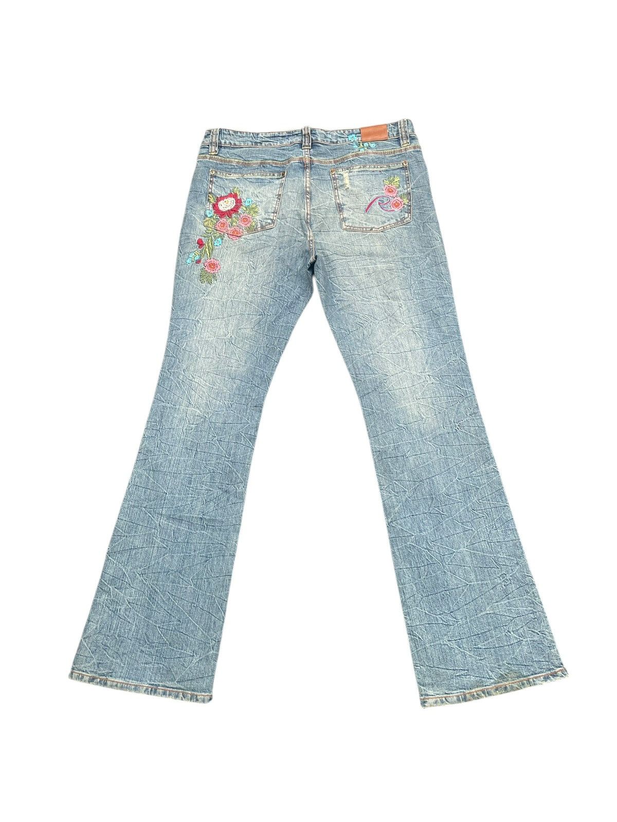 Designer × Request Jeans Request Flare Emboiderey Denim Size 36" / US 14 / IT 50 - 9 Thumbnail