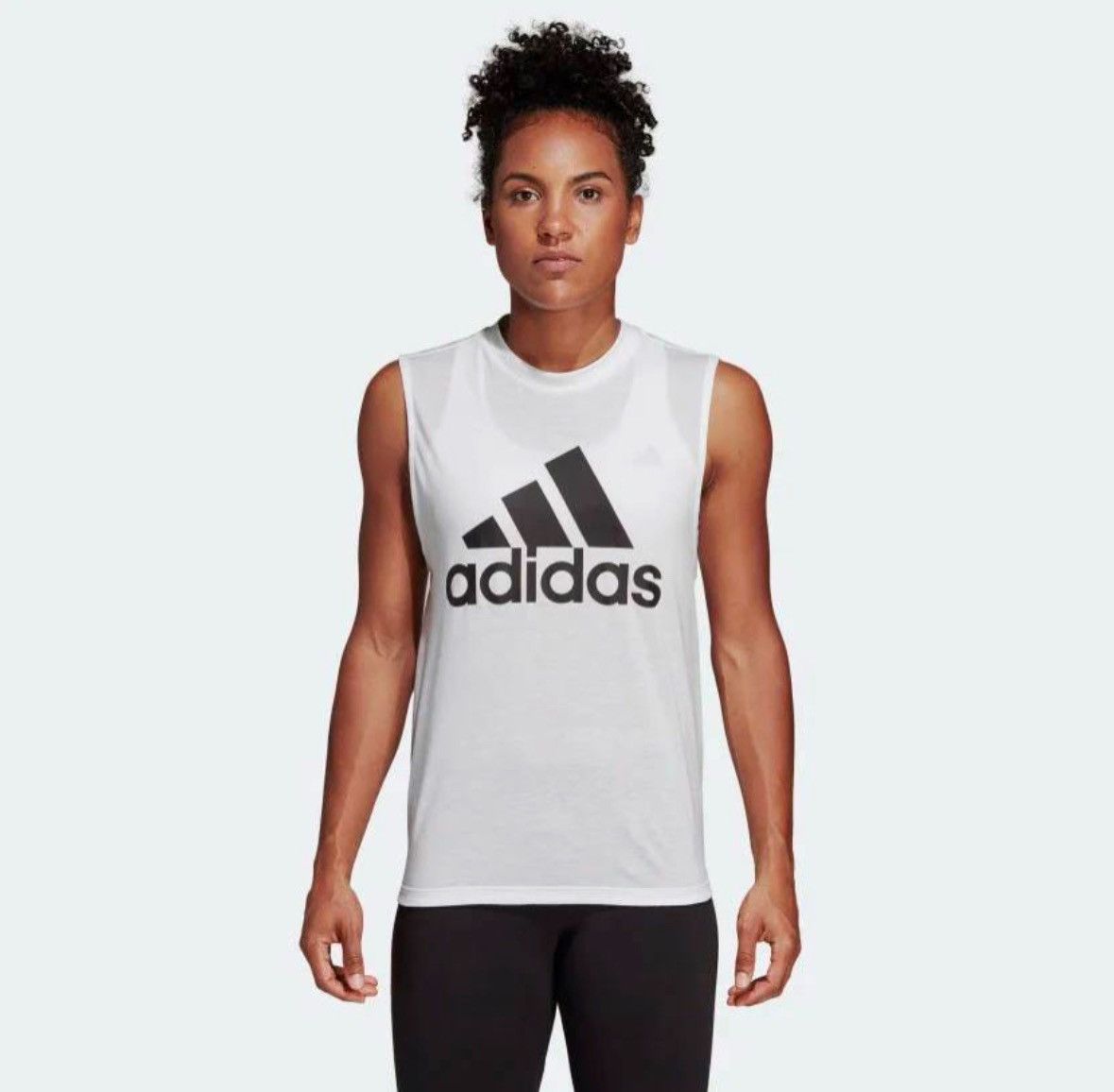 Adidas Adidas Big Logo Gameday Sleeveless Muscle Tank Top Shirt Size M / US 6-8 / IT 42-44 - 1 Thumbnail