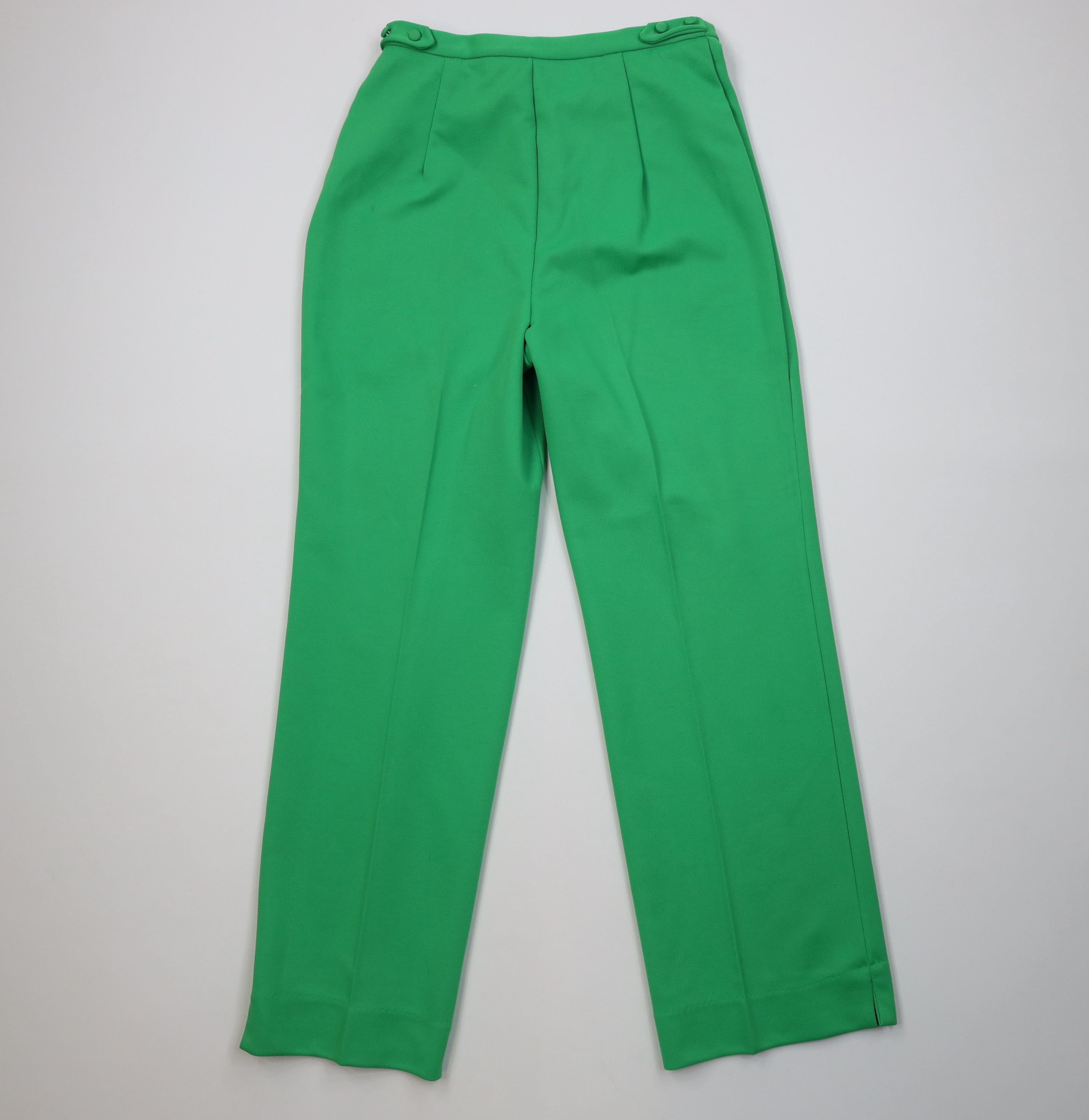 Vintage Vintage 70s Streetwear Flared Wide Leg Chino Pants Green USA Size 28" / US 6 / IT 42 - 9 Thumbnail