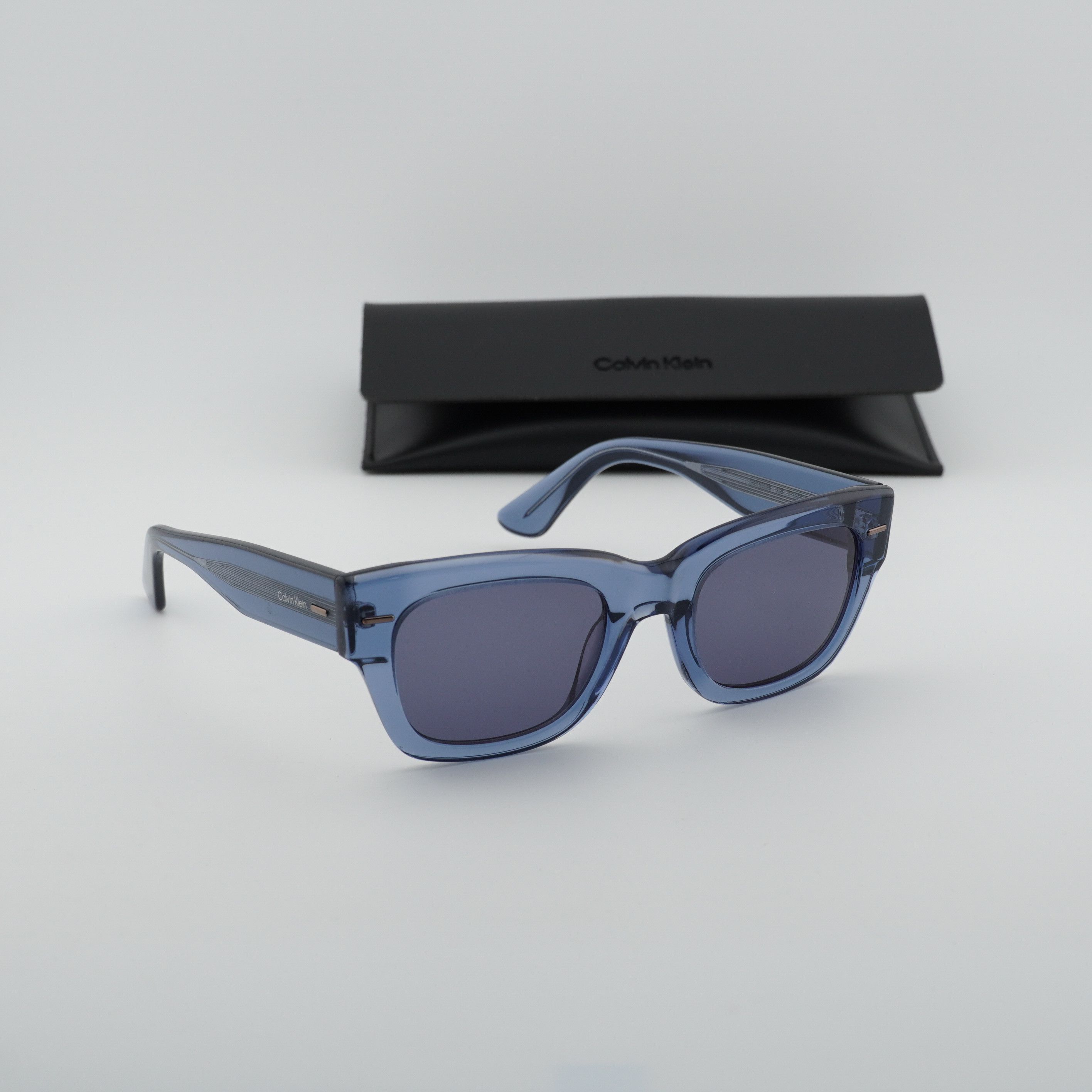 Calvin Klein Calvin Klein CK23509S 438 Men Sunglasses Blue Square Frame Size ONE SIZE - 11 Thumbnail