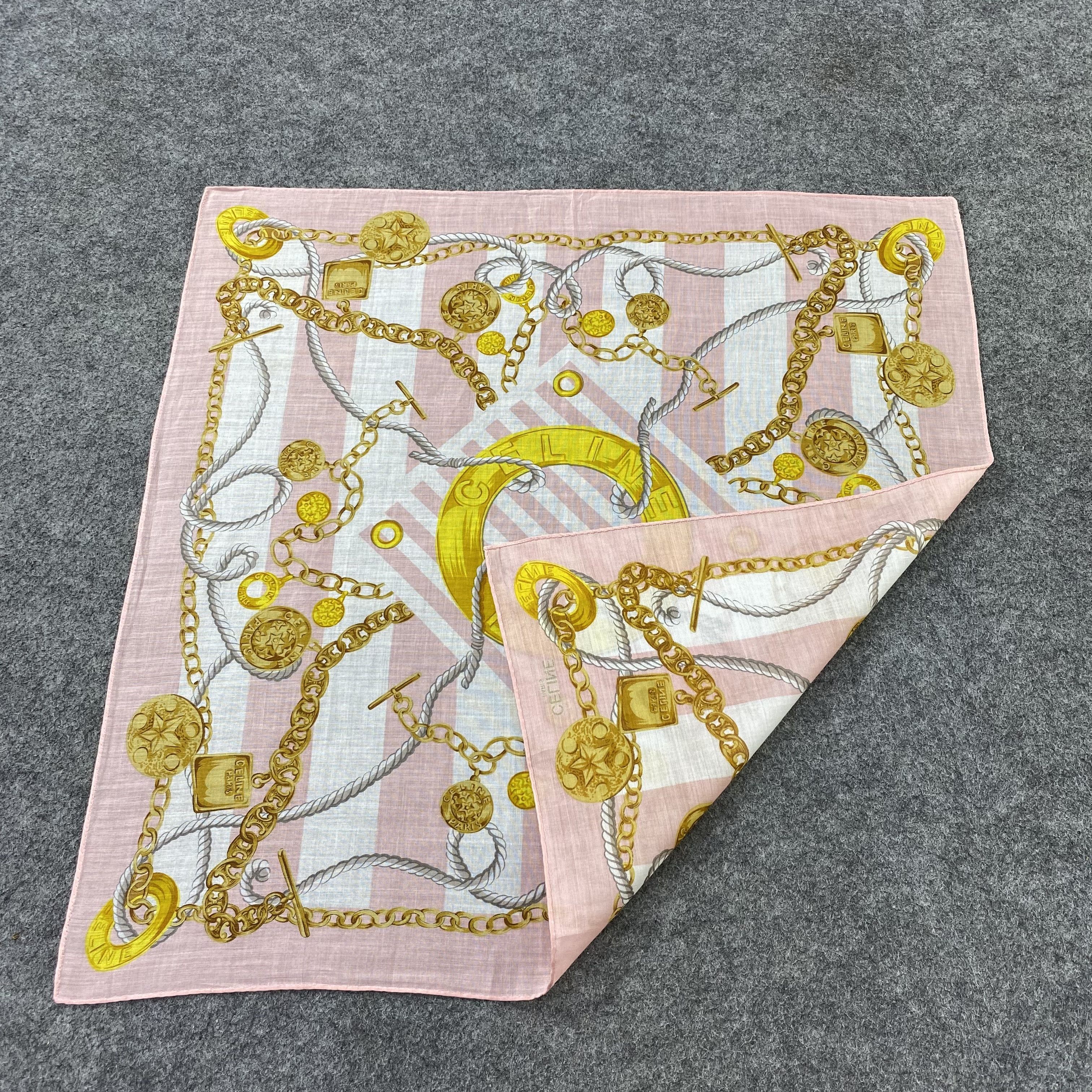 Celine × Vintage Celine Handkerchief / Bandana / Neckerchief-B1292 Size ONE SIZE - 6 Thumbnail