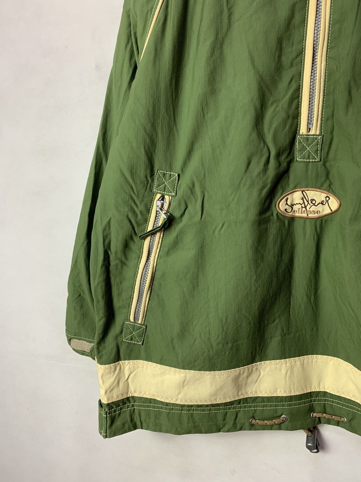 Ellesse × Goldwin × Vintage Steals! Vintage 90s Ellesse Sunflower Halfzipper Parka Size US L / EU 52-54 / 3 - 4 Thumbnail